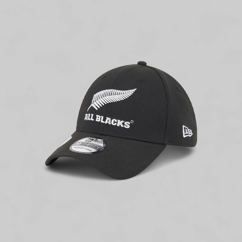 New Era All Blacks Classic Collection 39Thirty Metallic Silver/Black