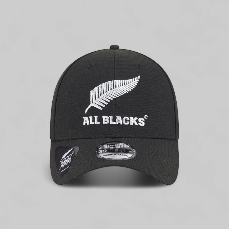 New Era All Blacks Classic Collection 39Thirty Metallic Silver/Black