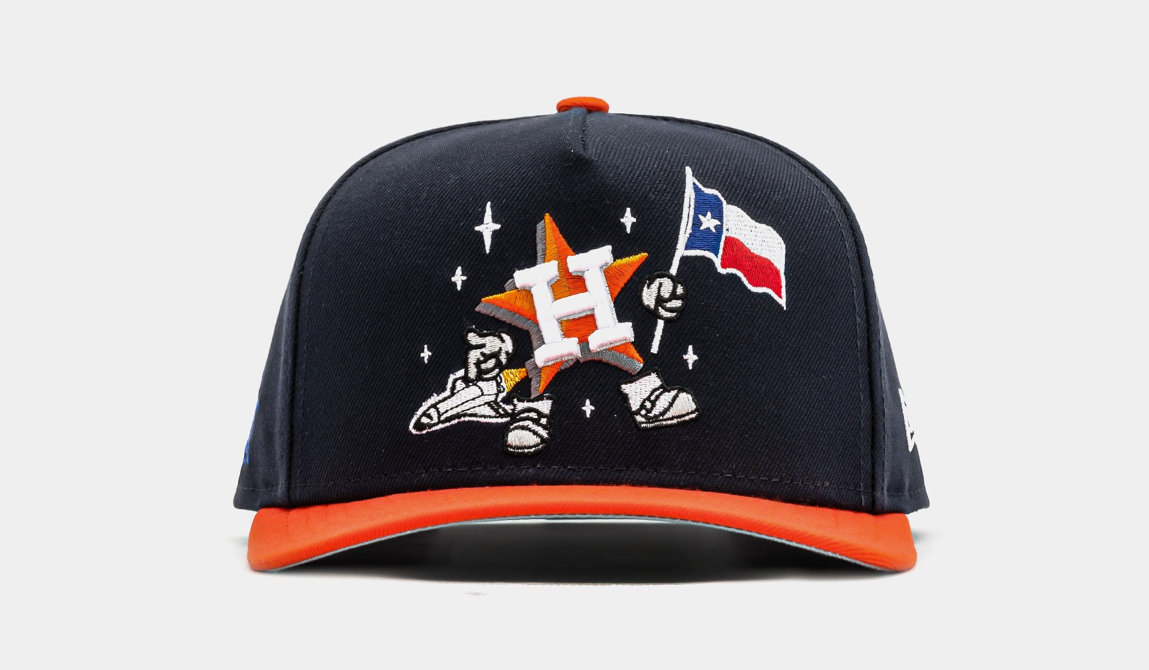 NEW ERA Houston Astros Cartoon 950AF Snapback Mens Hat (Navy/Orange)