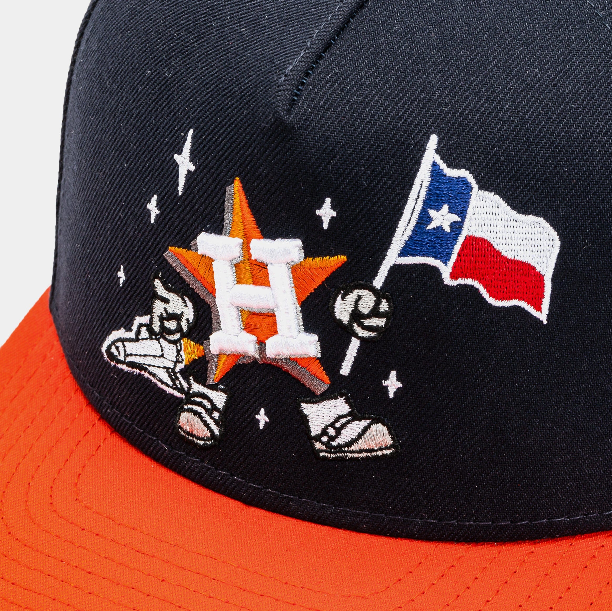 NEW ERA Houston Astros Cartoon 950AF Snapback Mens Hat (Navy/Orange)