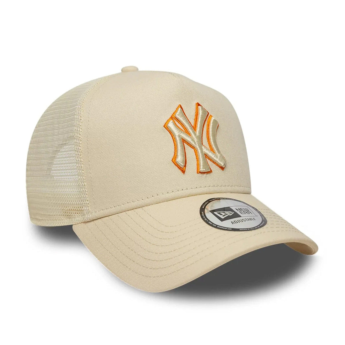 New Era New York Yankees MLB Outline Cream 9FORTY E - Frame Trucker Adjustable Cap