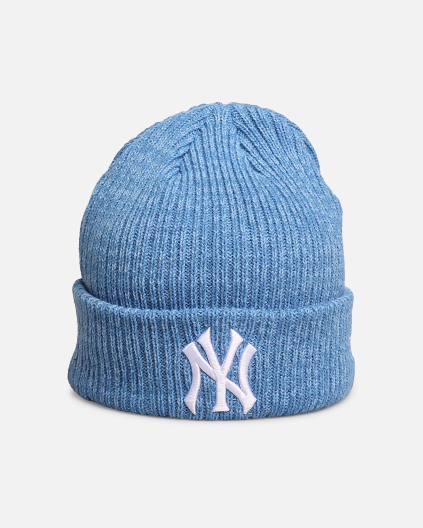 New Era New York Yankees Melange Knitted Beanie Blue