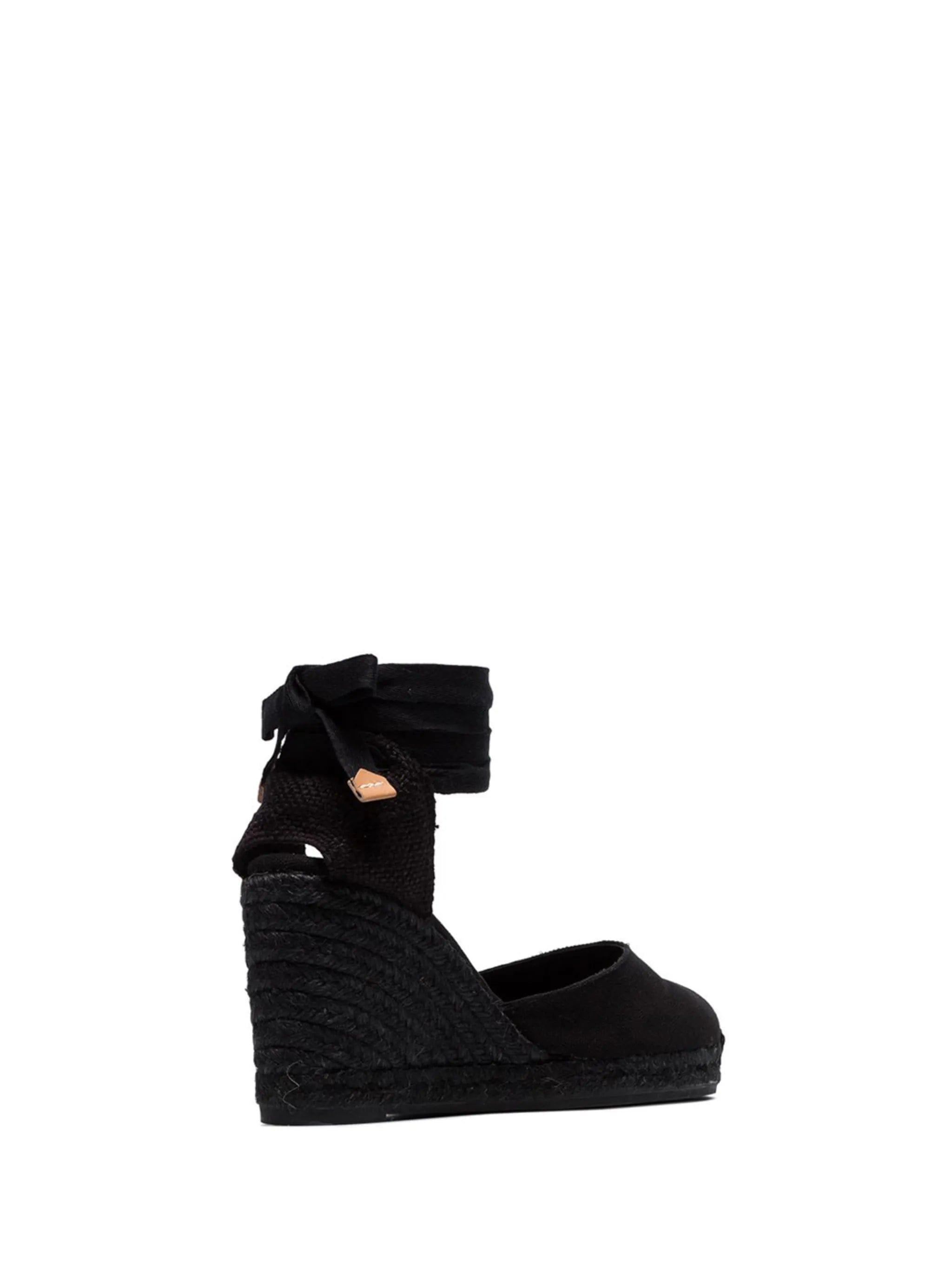Castañer Carina 80 ankle - tie wedge sandals