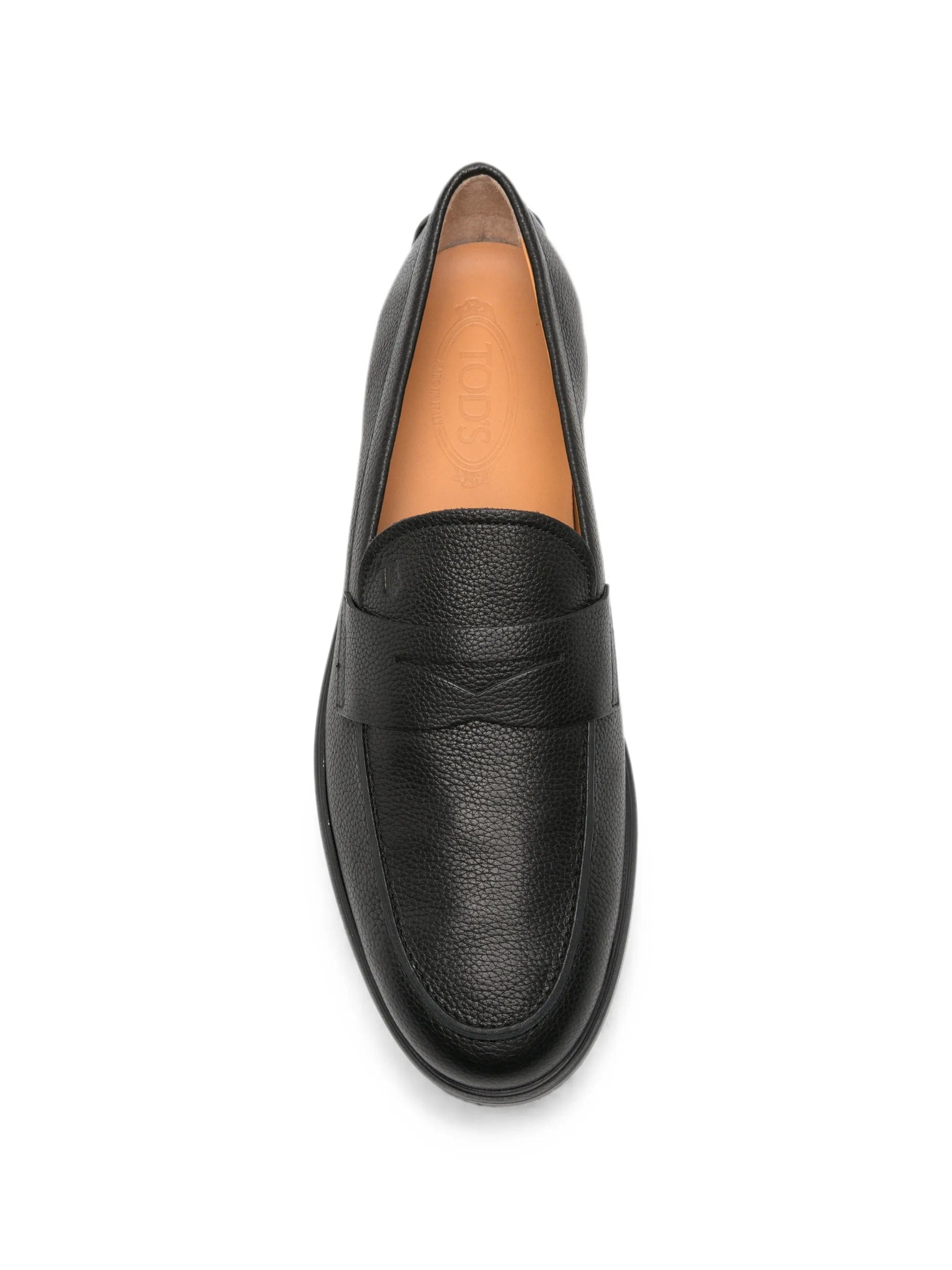 Tod's pebbled - texture leather loafers