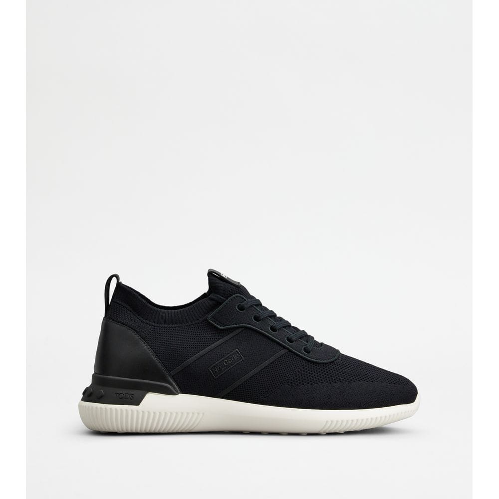 Tod's Tods No_Code Knit In Technical Fabric And Leather Black Mens