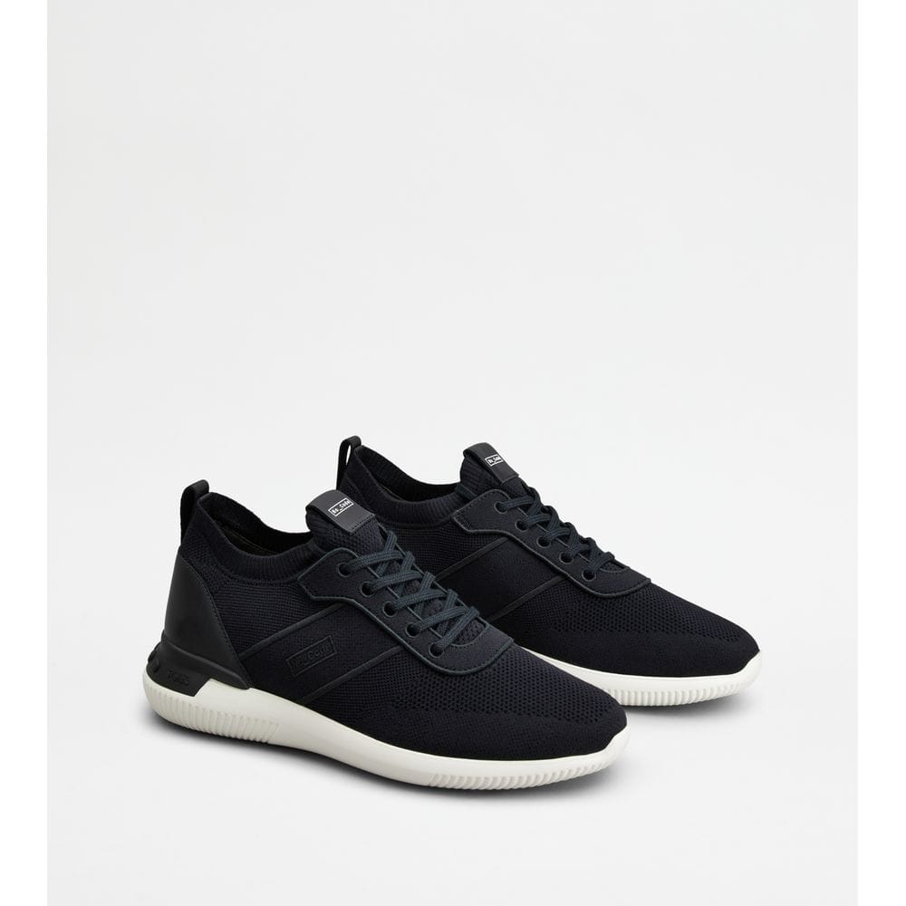 Tod's Tods No_Code Knit In Technical Fabric And Leather Black Mens