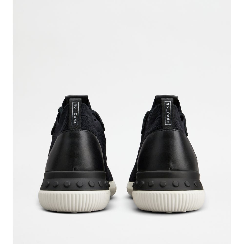 Tod's Tods No_Code Knit In Technical Fabric And Leather Black Mens