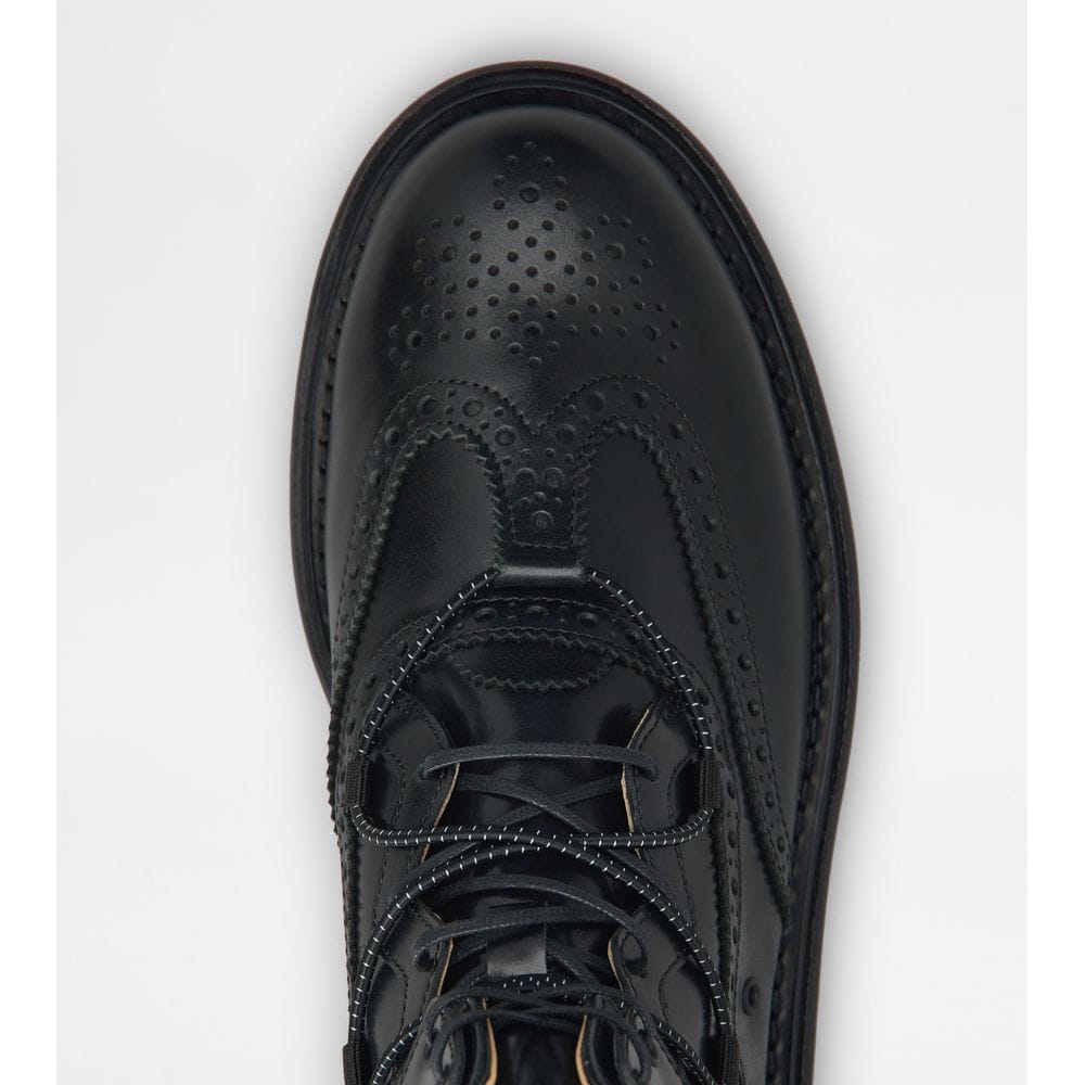 Tod's Tods Ankle Boots In Leather Nero Mens