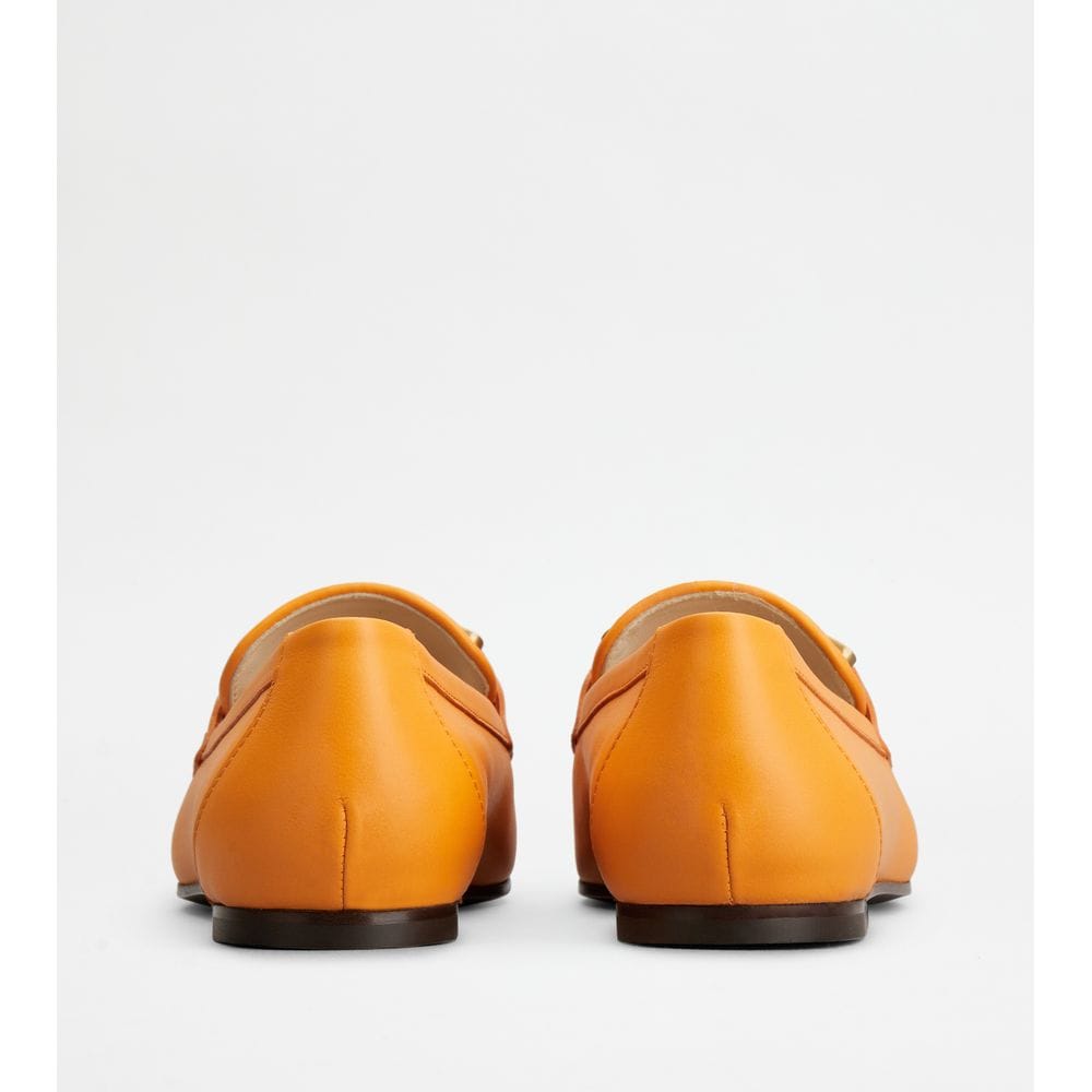 Tod's Tods Kate Loafers In Leather Orange Womens