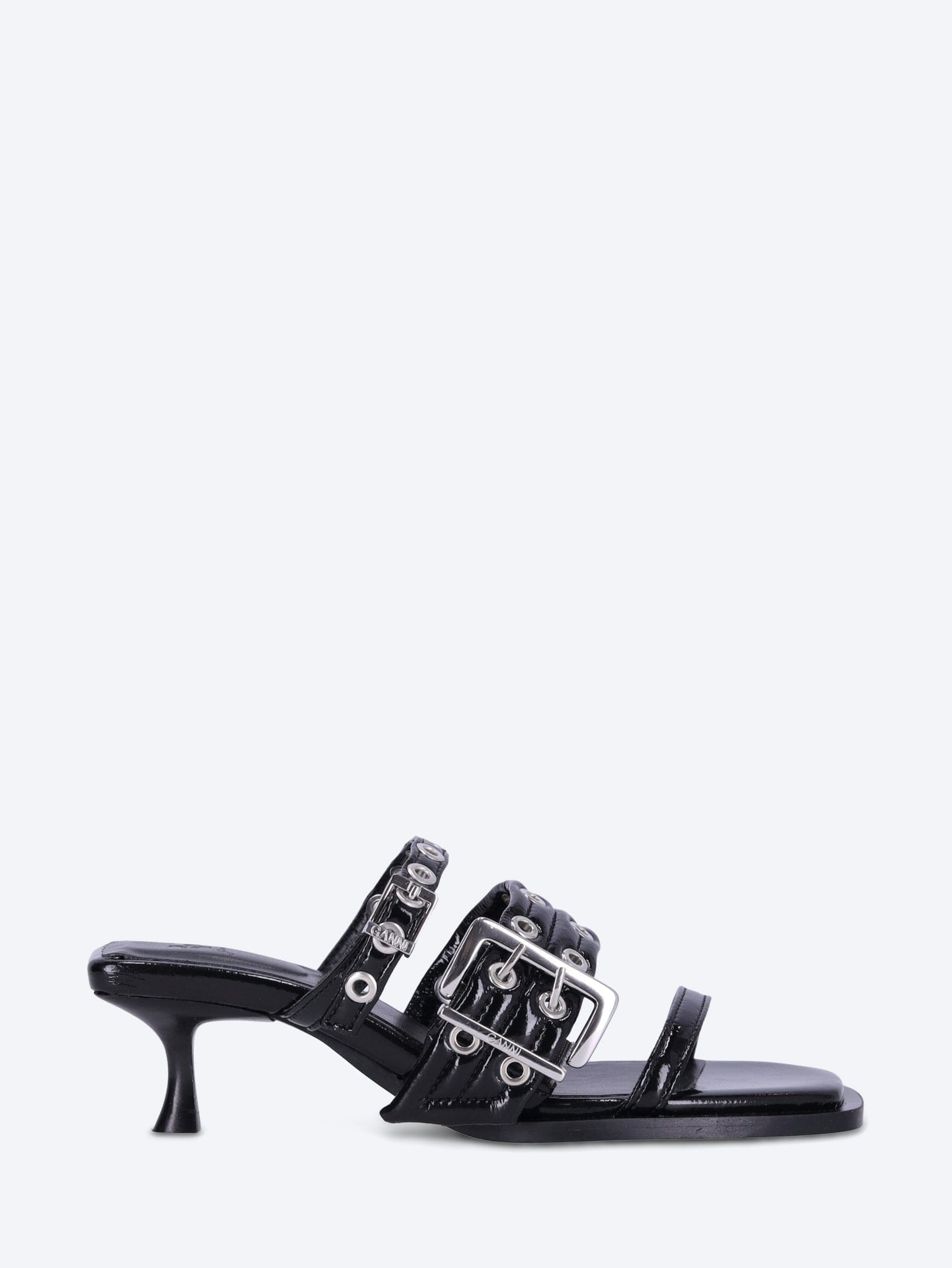 GANNI Buckle strap mules