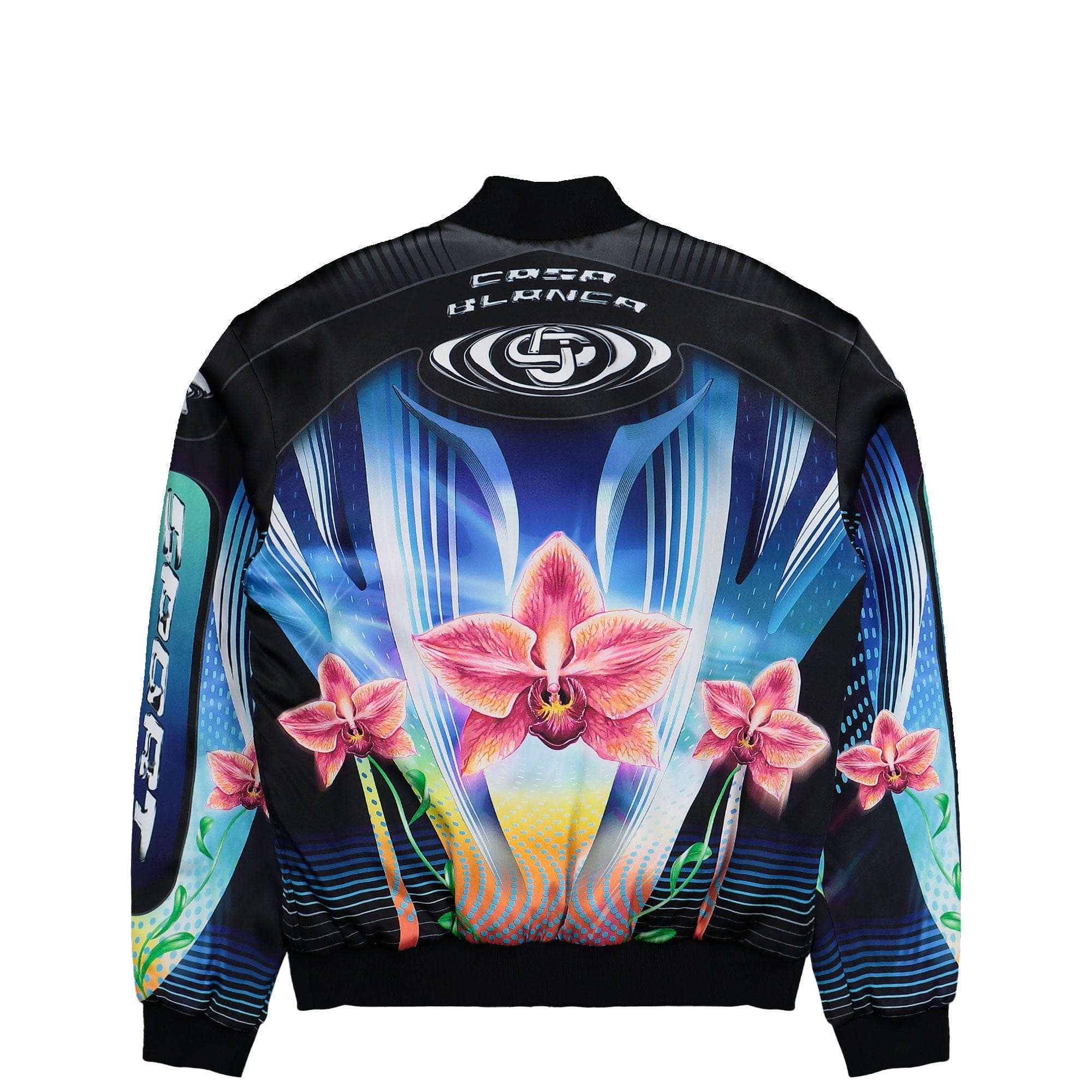 Casablanca Orchid Racer Printed Bomber Jacket