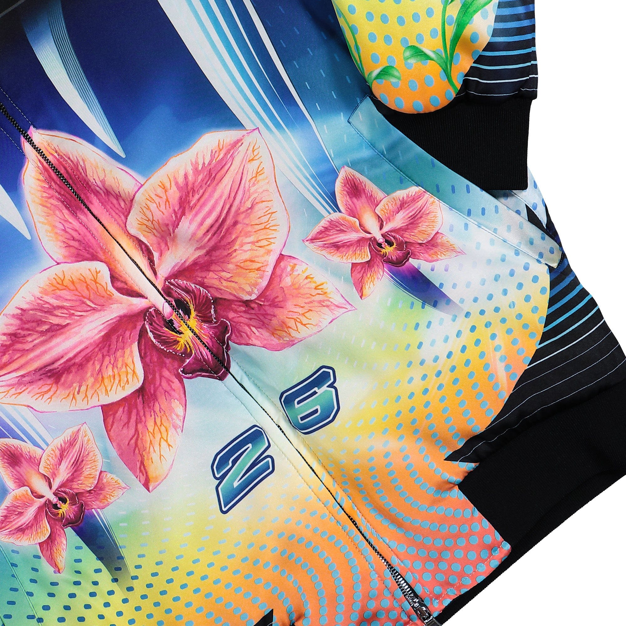 Casablanca Orchid Racer Printed Bomber Jacket