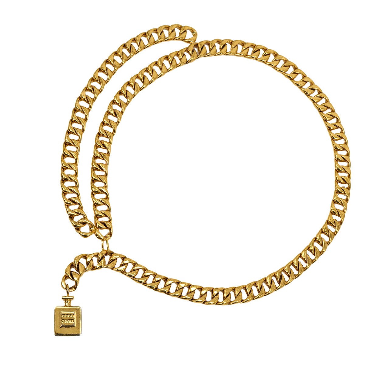Luxury Promise Japan VINTAGE CHANEL CHAIN BELT PERFUME MOTIF CHARM ACCESSORY 90324795