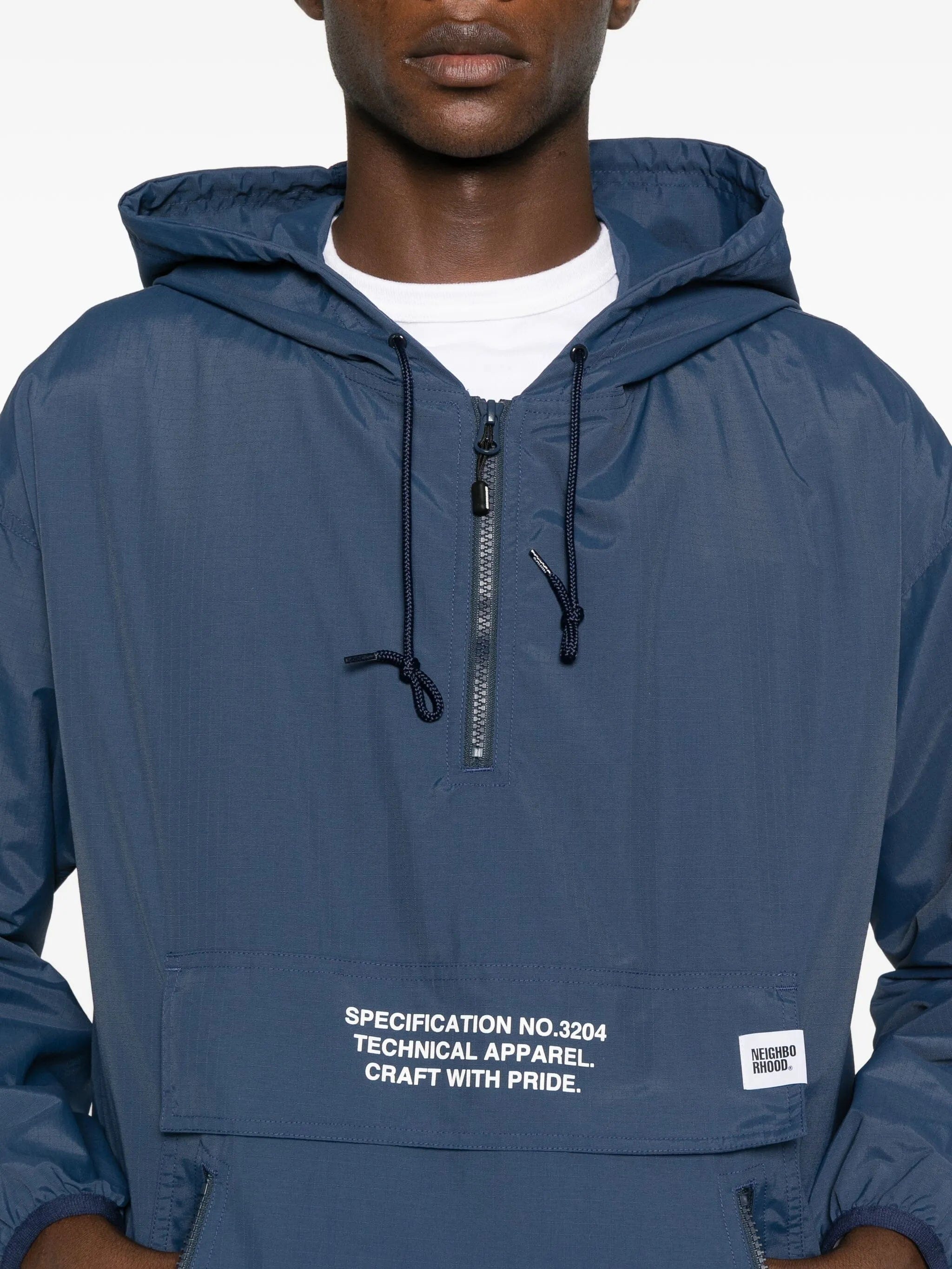 Neighborhood logo - print hooded jacket