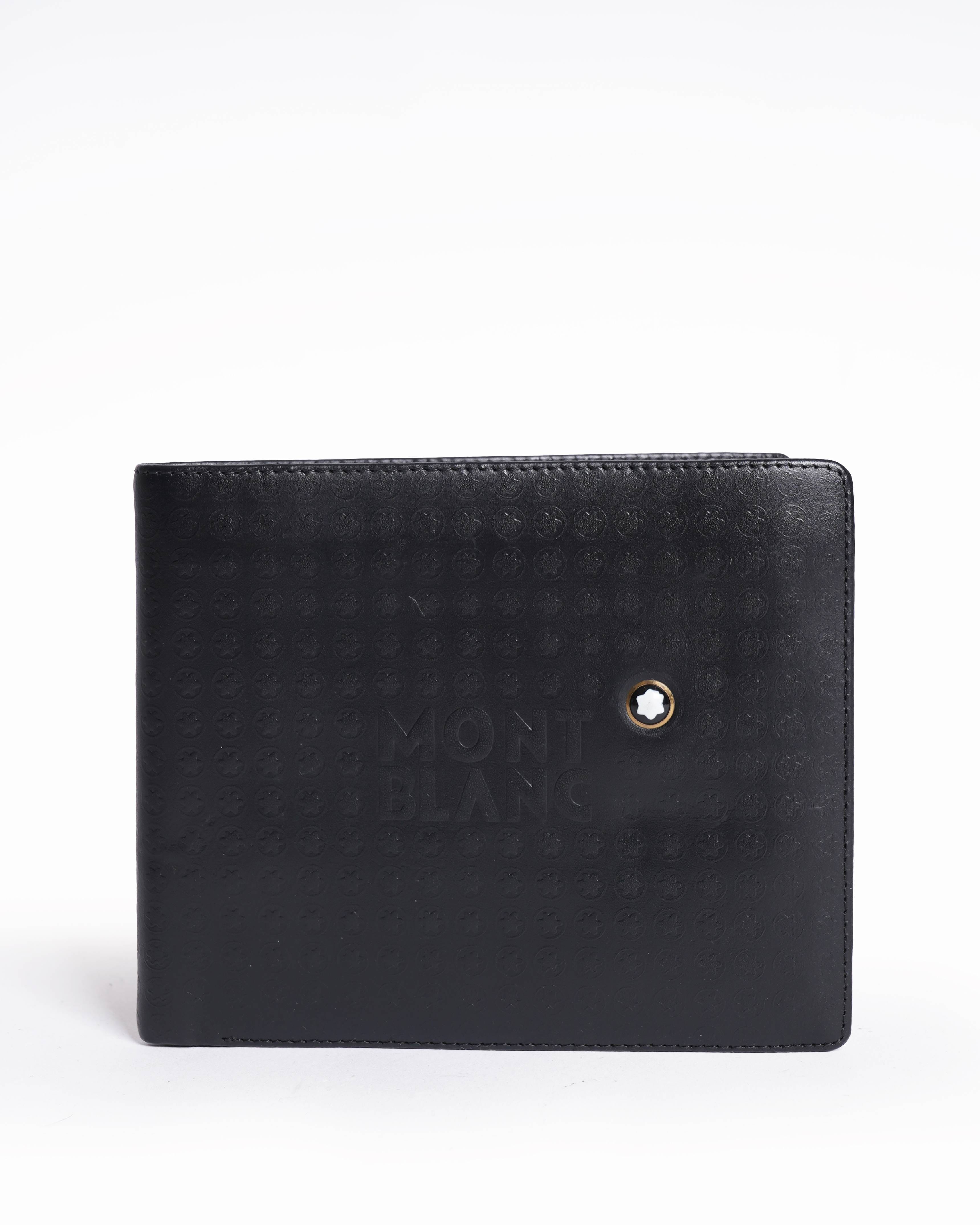 Montblanc Mont Blanc black textured Star Logo wallet