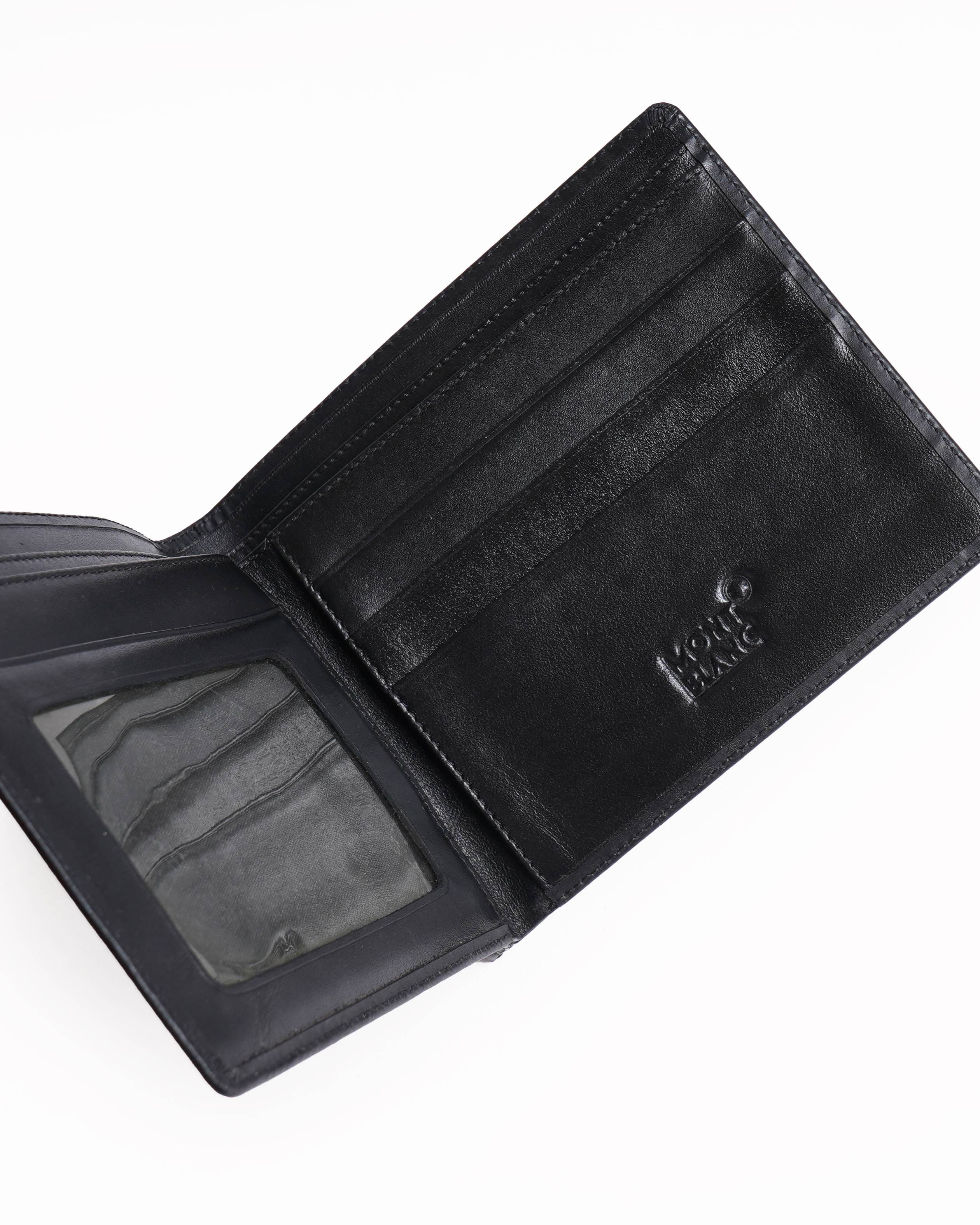 Montblanc Mont Blanc black textured Star Logo wallet