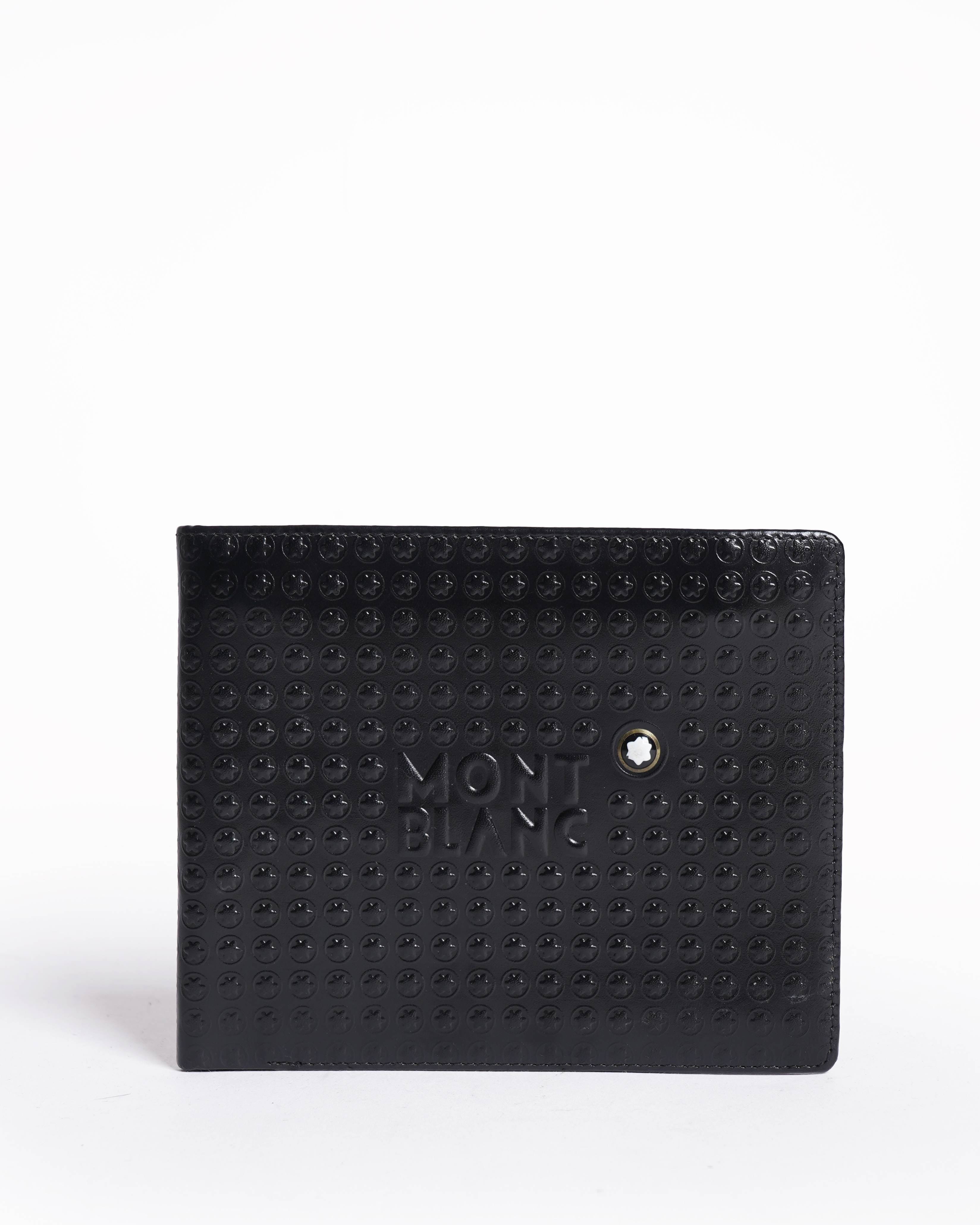 Montblanc Mont Blanc black Star Logo Embossed wallet