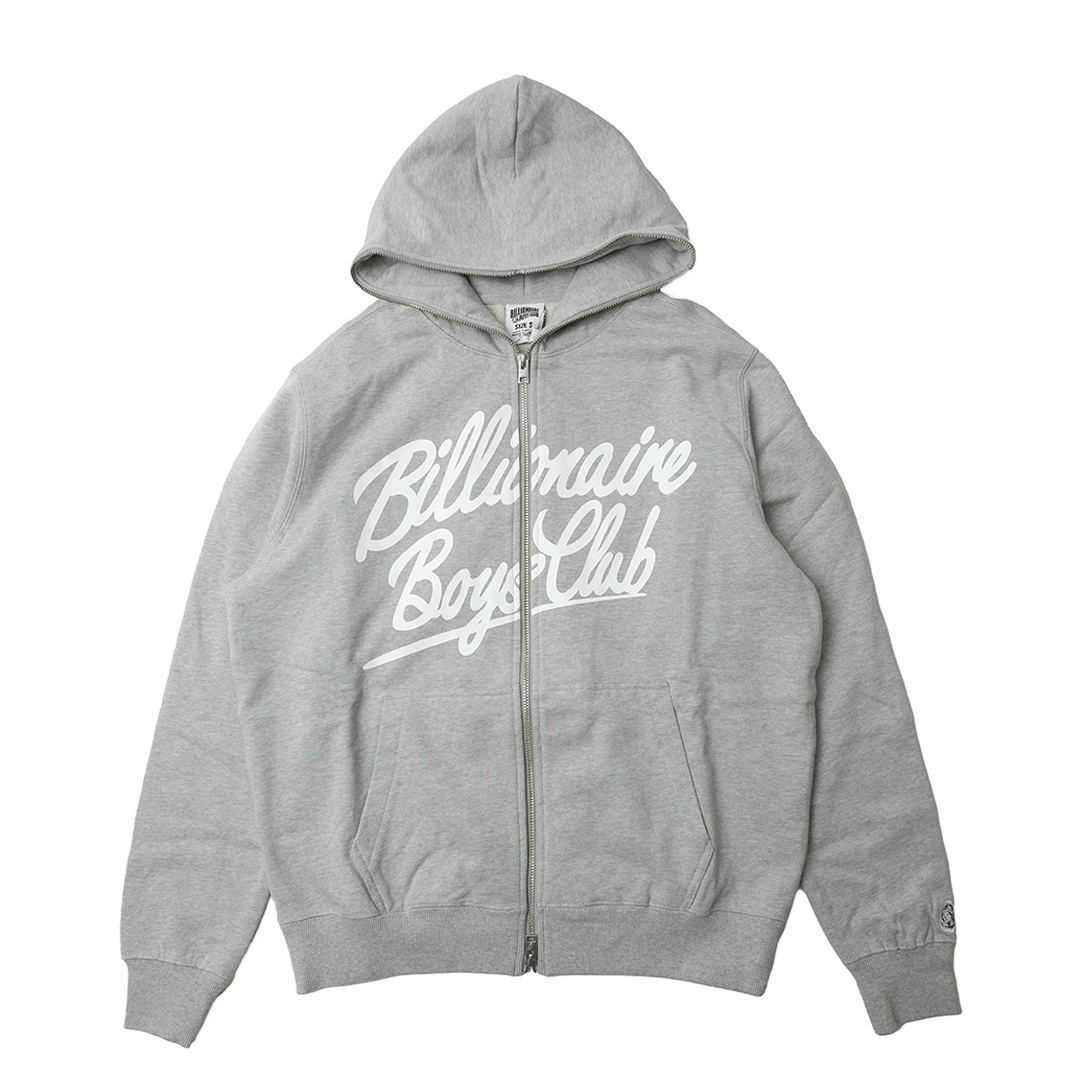 Billionaire BOYS CLUB SCRIPT ZIP HOODIE HEATHER GREY