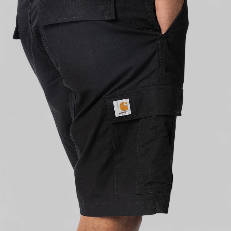 Carhartt WIP Aviation Short - Black Rinsed