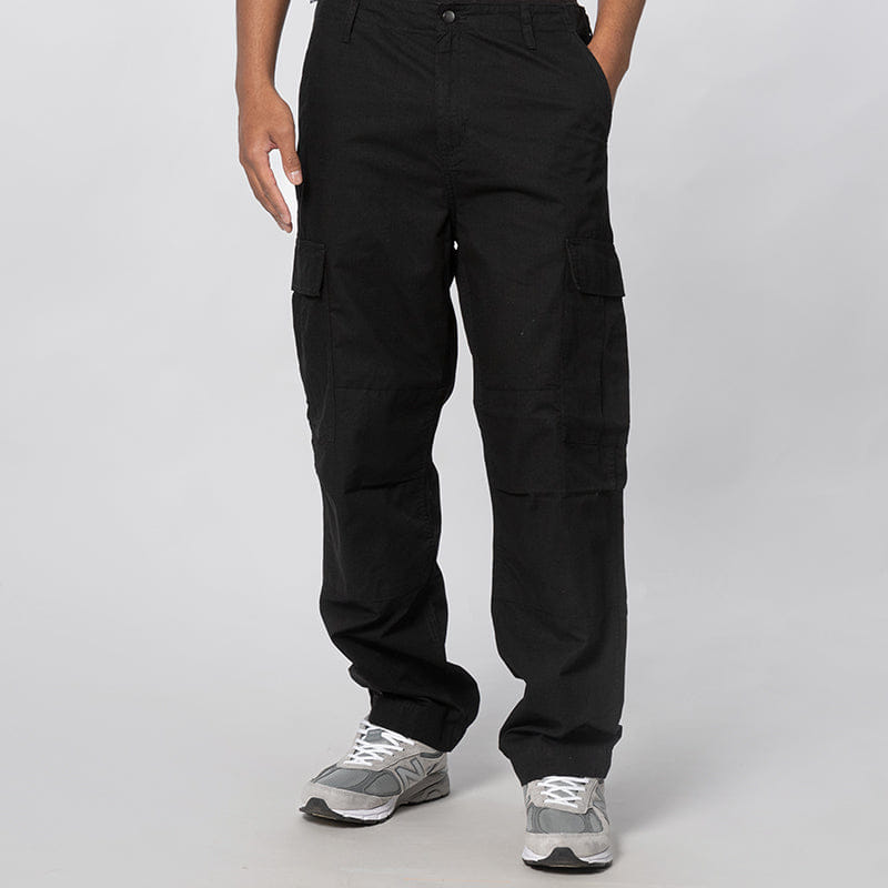 Carhartt WIP Regular Cargo Pant - Black Rinsed