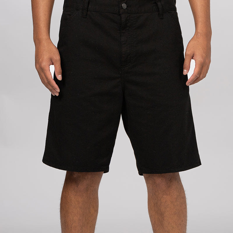 Carhartt WIP Single Knee Short - Black Garment Dyed