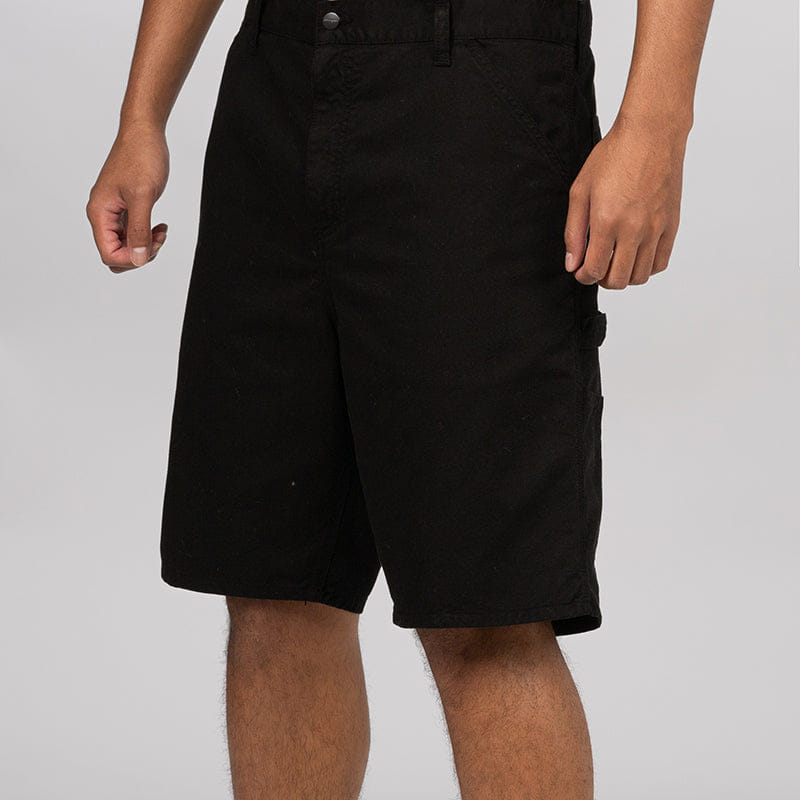 Carhartt WIP Single Knee Short - Black Garment Dyed