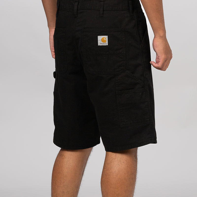 Carhartt WIP Single Knee Short - Black Garment Dyed