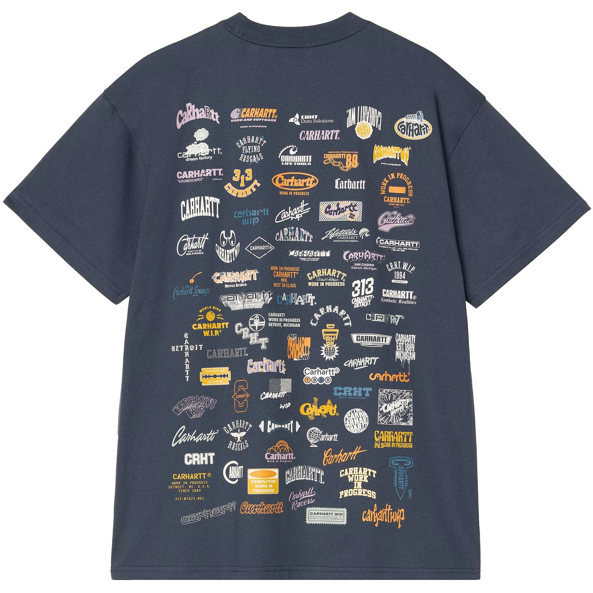 Carhartt WIP Logo T-Shirt (Dusky Blue)