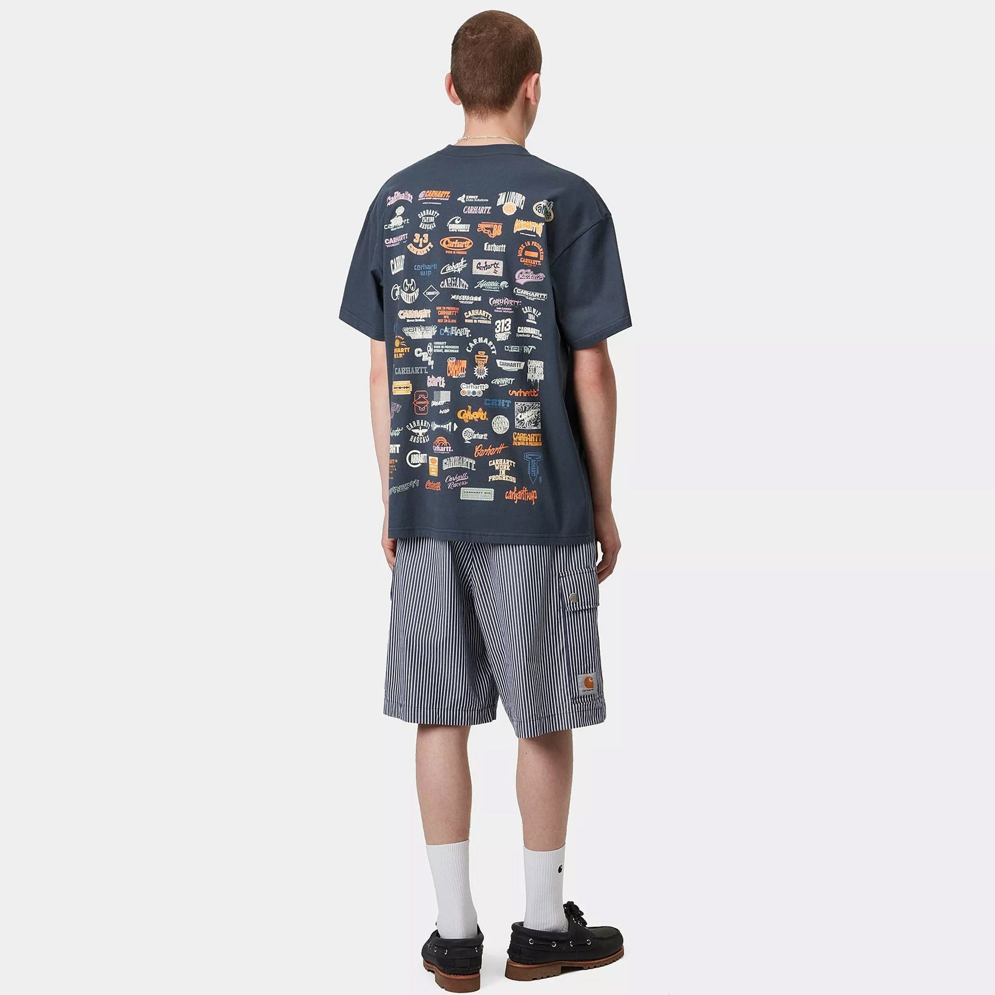 Carhartt WIP Logo T-Shirt (Dusky Blue)
