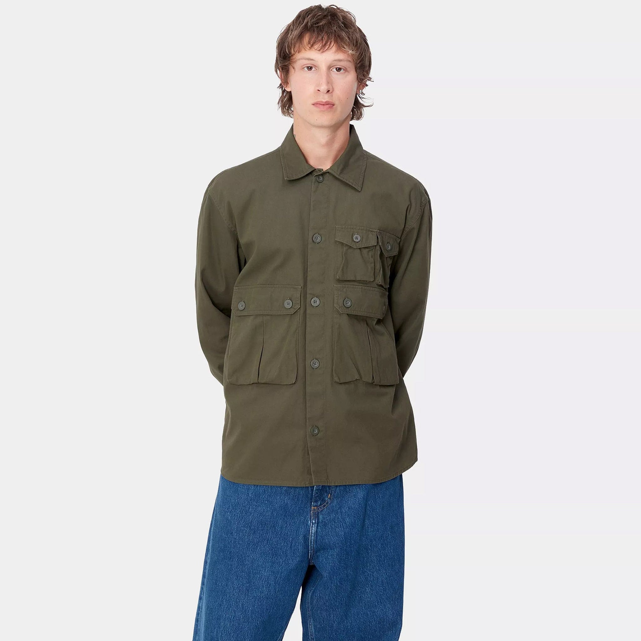 Carhartt WIP Tracker Shirt L/S (Office Green)
