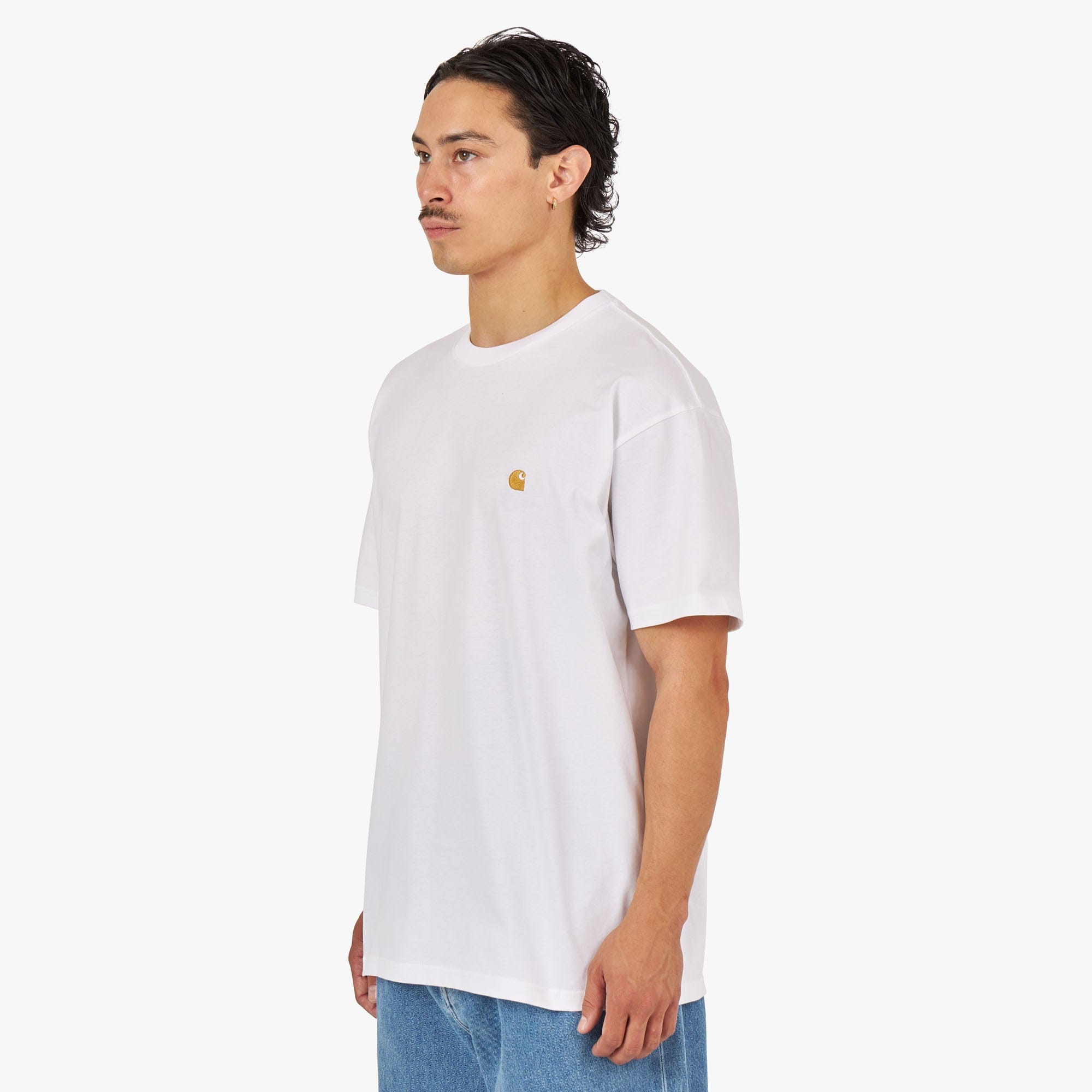 Carhartt WIP Chase T - shirt White / Gold