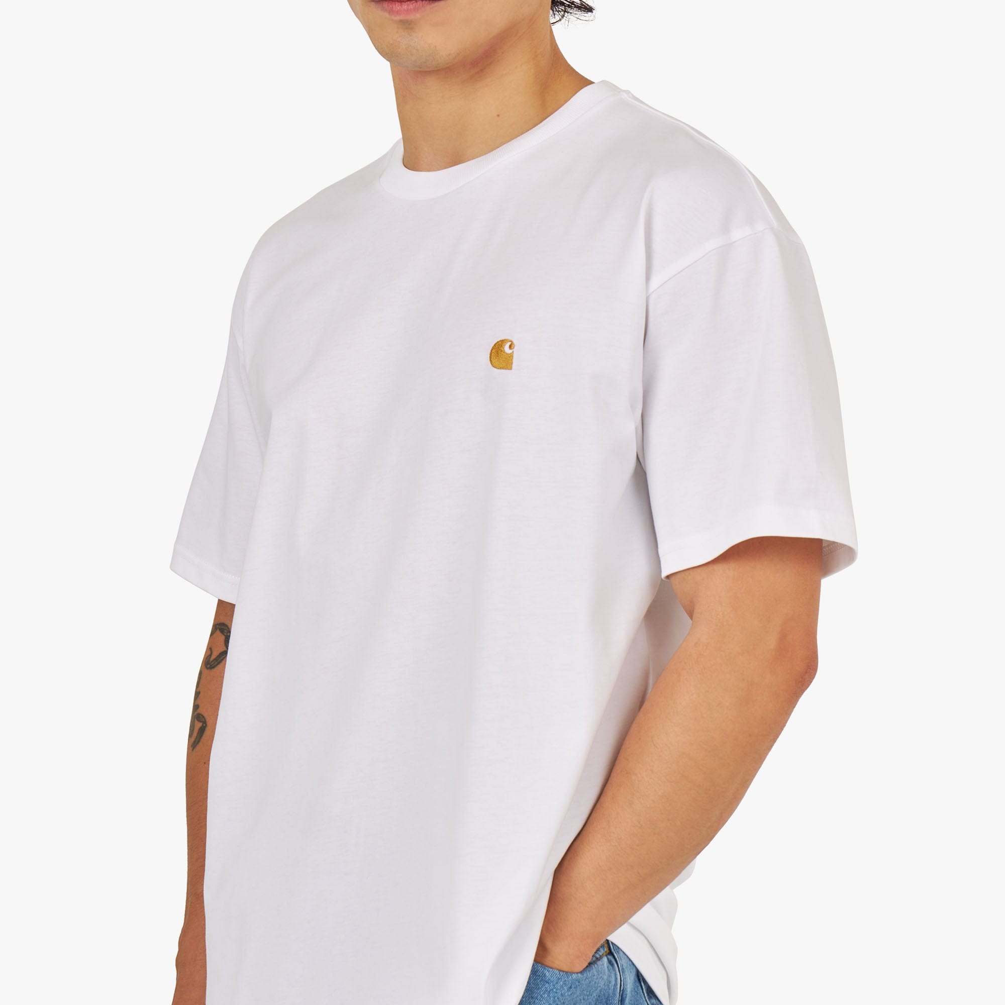 Carhartt WIP Chase T - shirt White / Gold