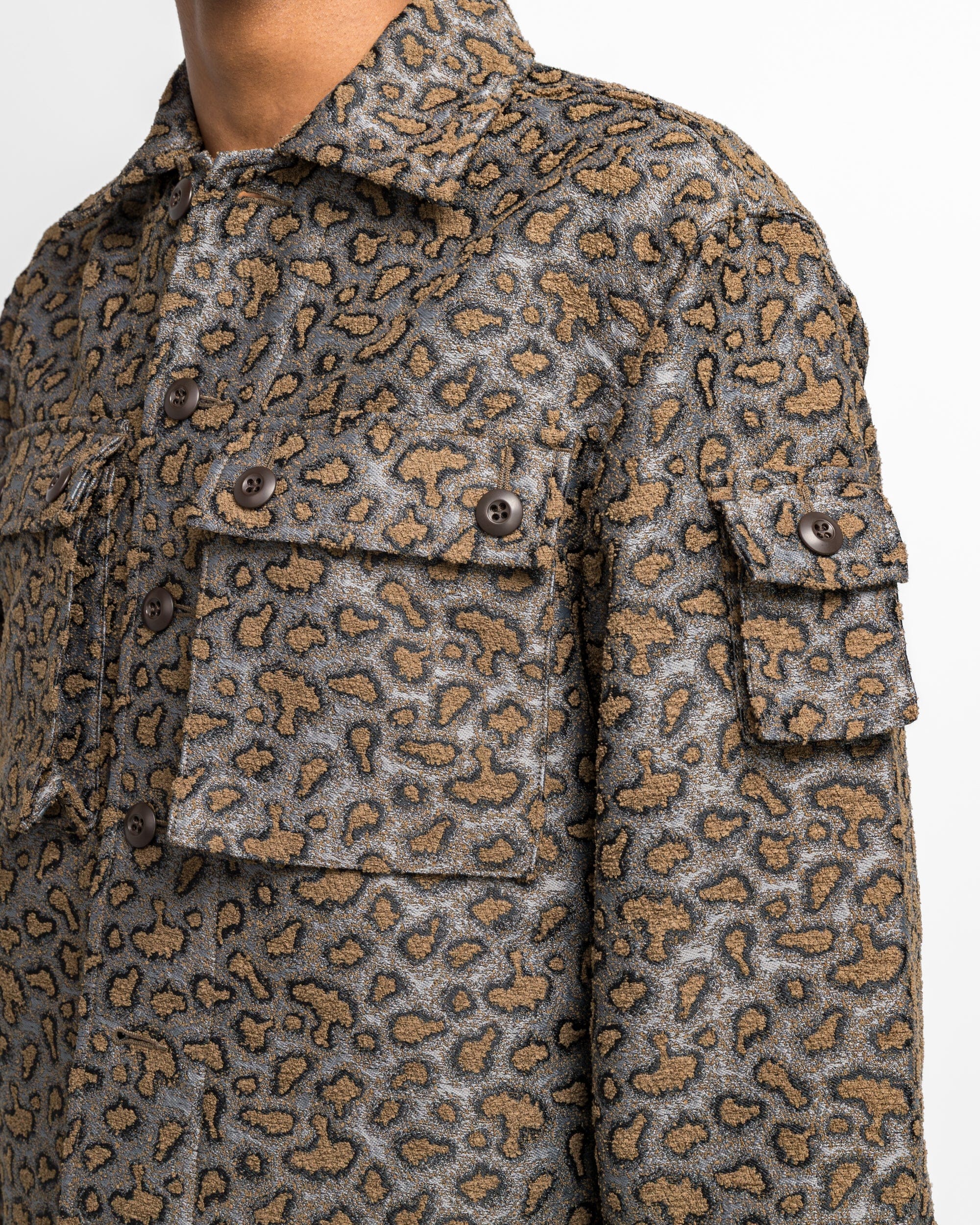 Beams Plus MIL SHT - JAC Camo Jacquard - Brown