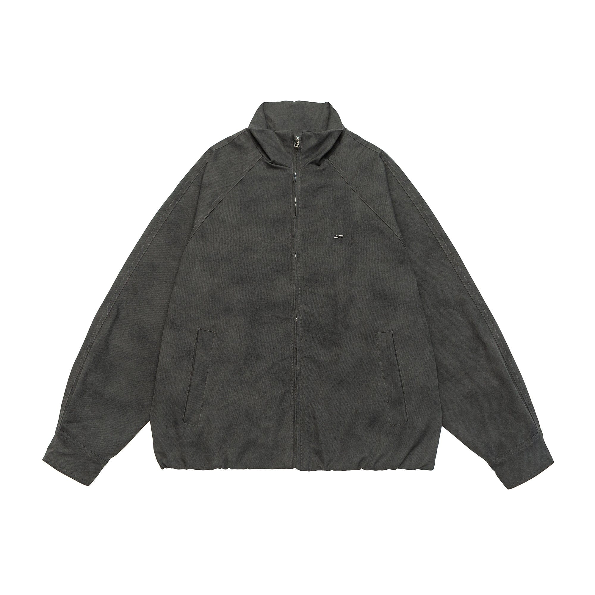 Ash Grey Relaxed Fit Bomber Jacket