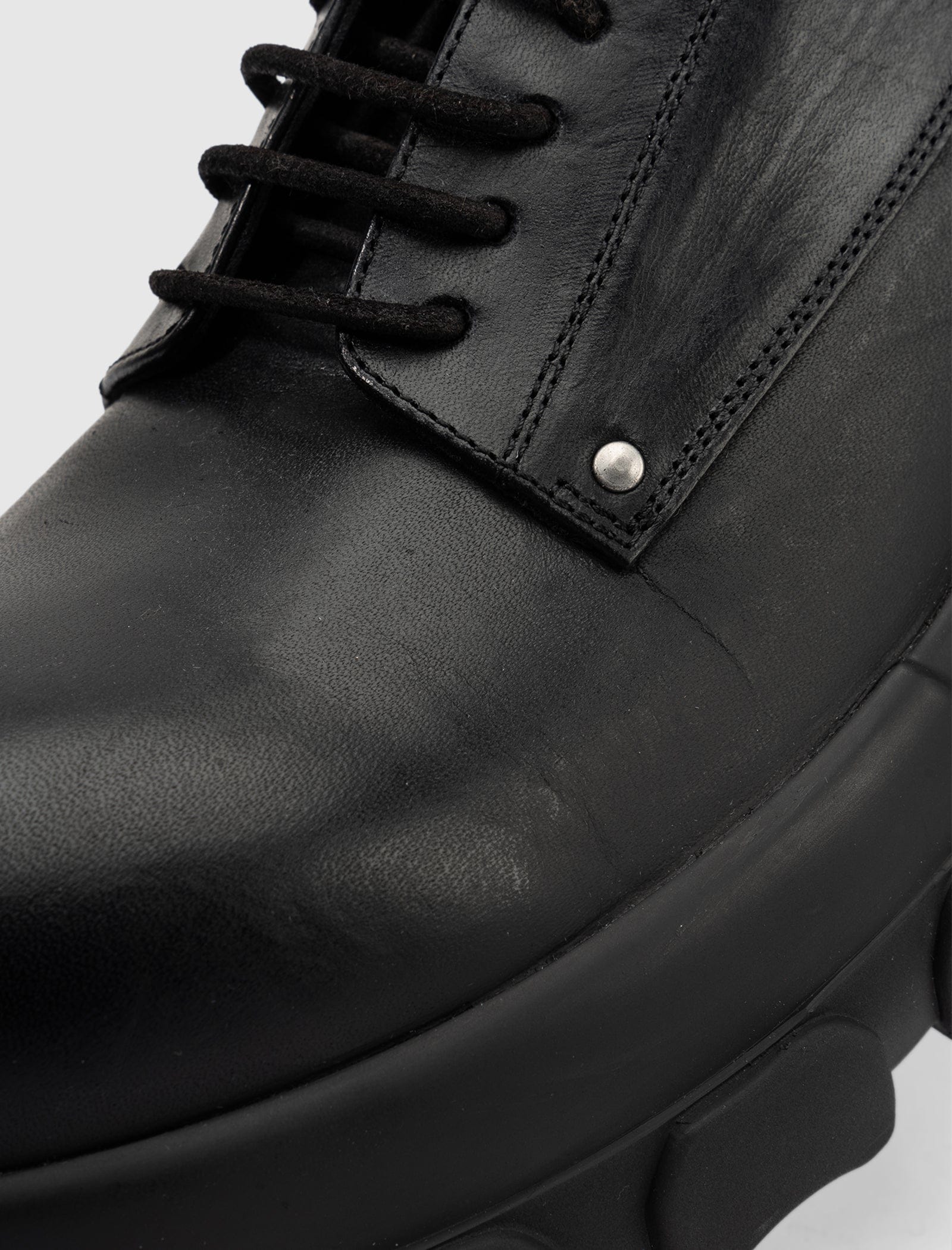 RICK OWENS LIDO LACE - UP BOZO TRACTOR BLACK/BLACK