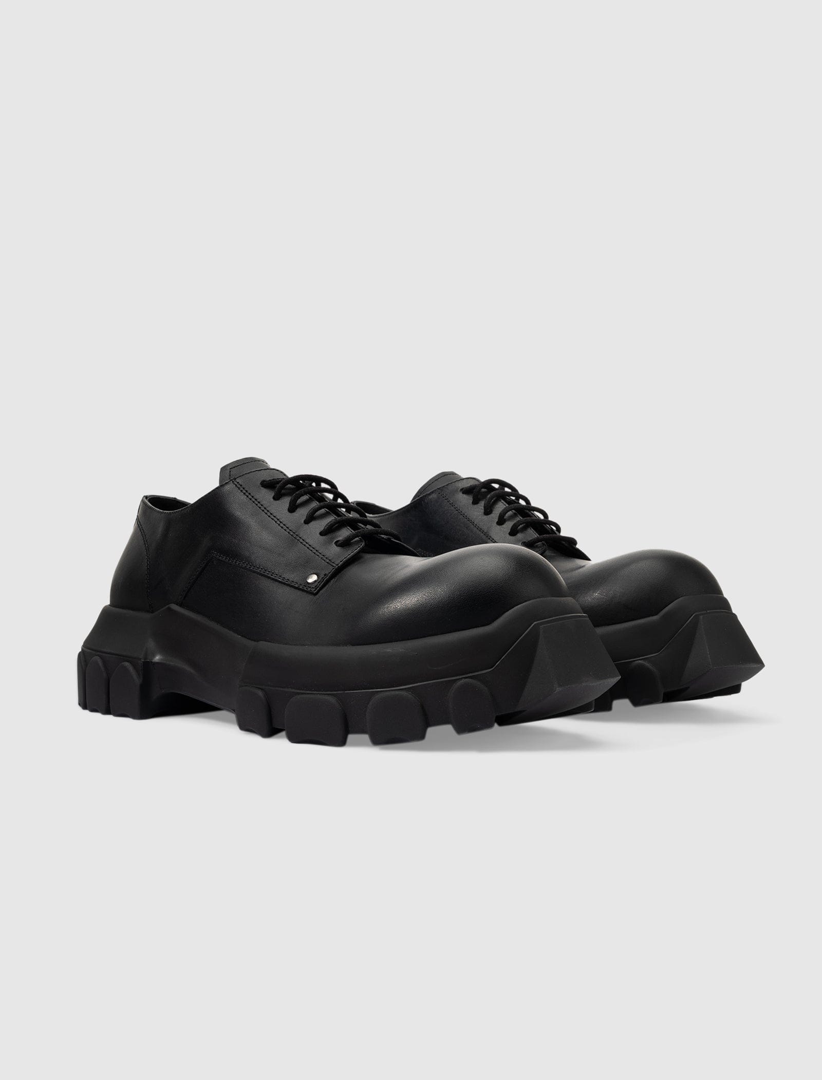 RICK OWENS LIDO LACE - UP BOZO TRACTOR BLACK/BLACK