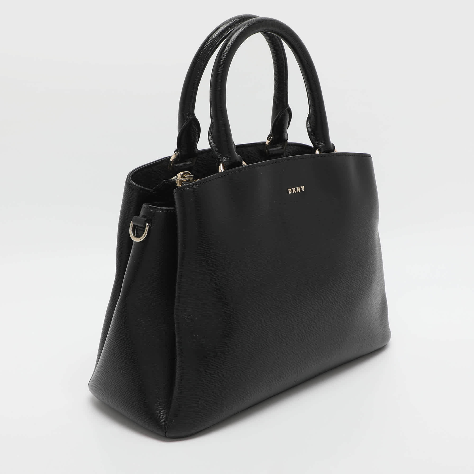 PAIGE Dkny Paige Black Leather Satchel