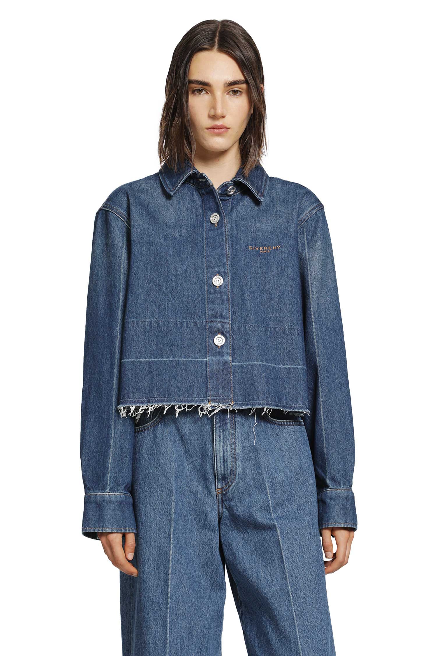 Givenchy Cropped Denim Shirt