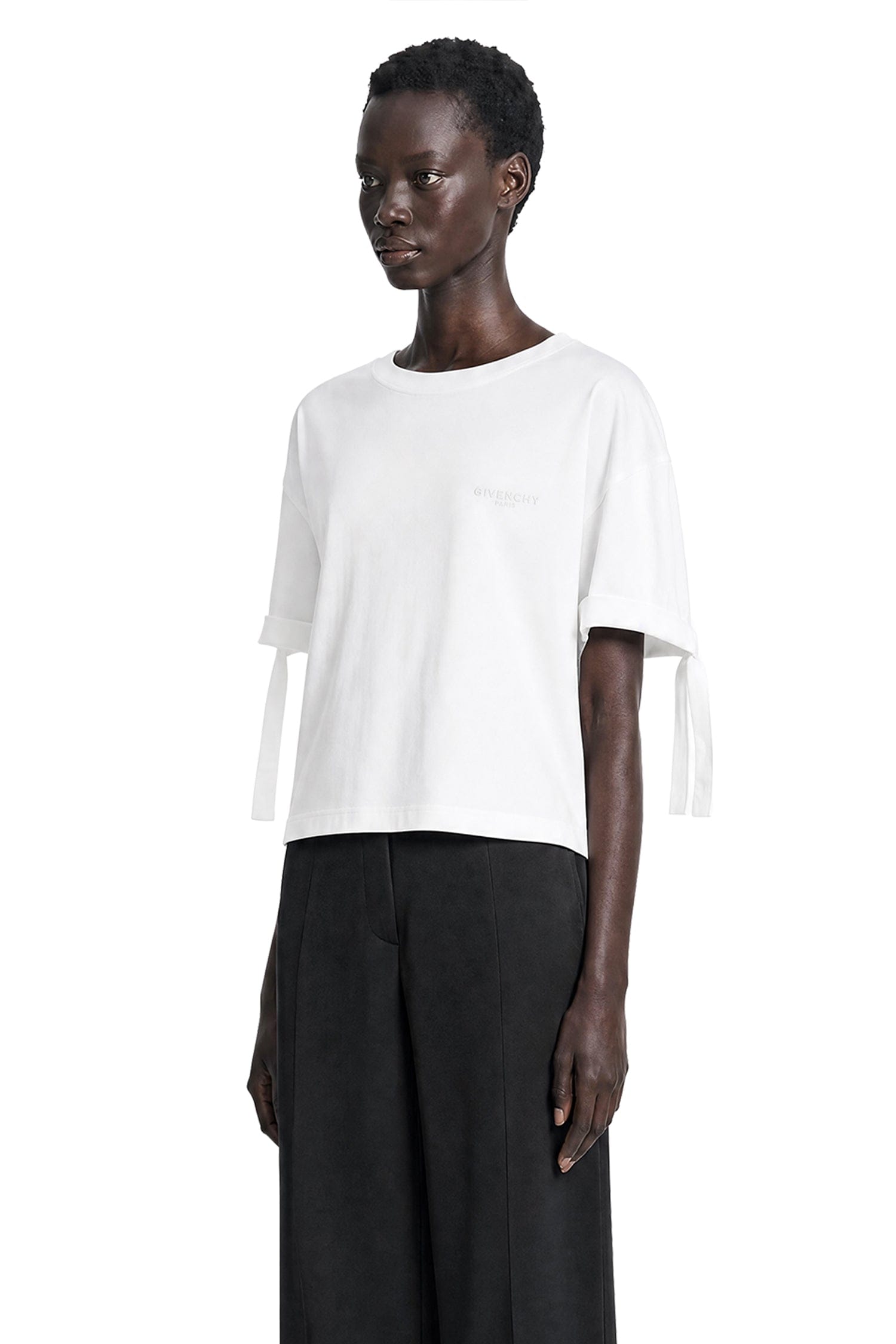Givenchy Gathered Cotton T - Shirt