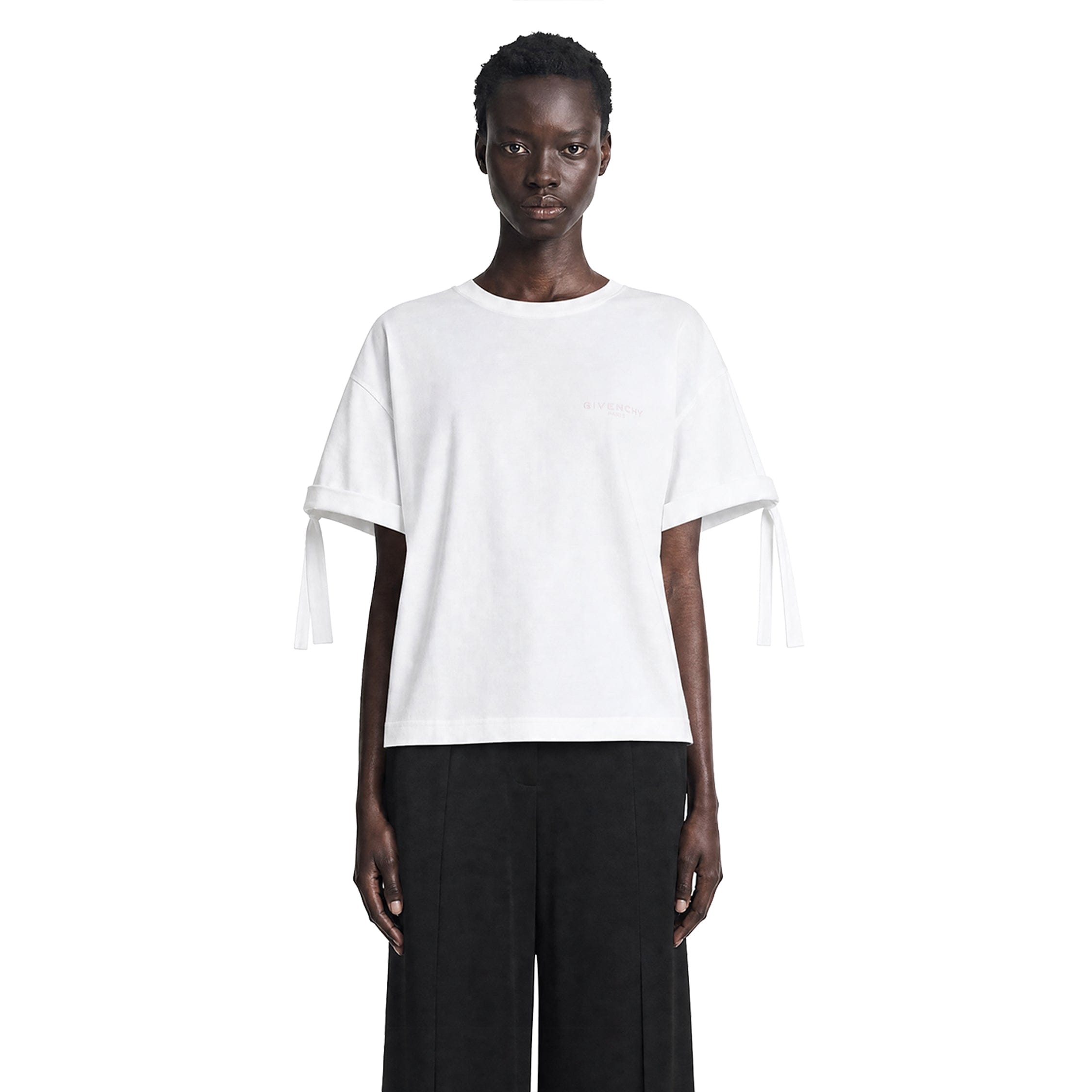 Givenchy Gathered Cotton T - Shirt