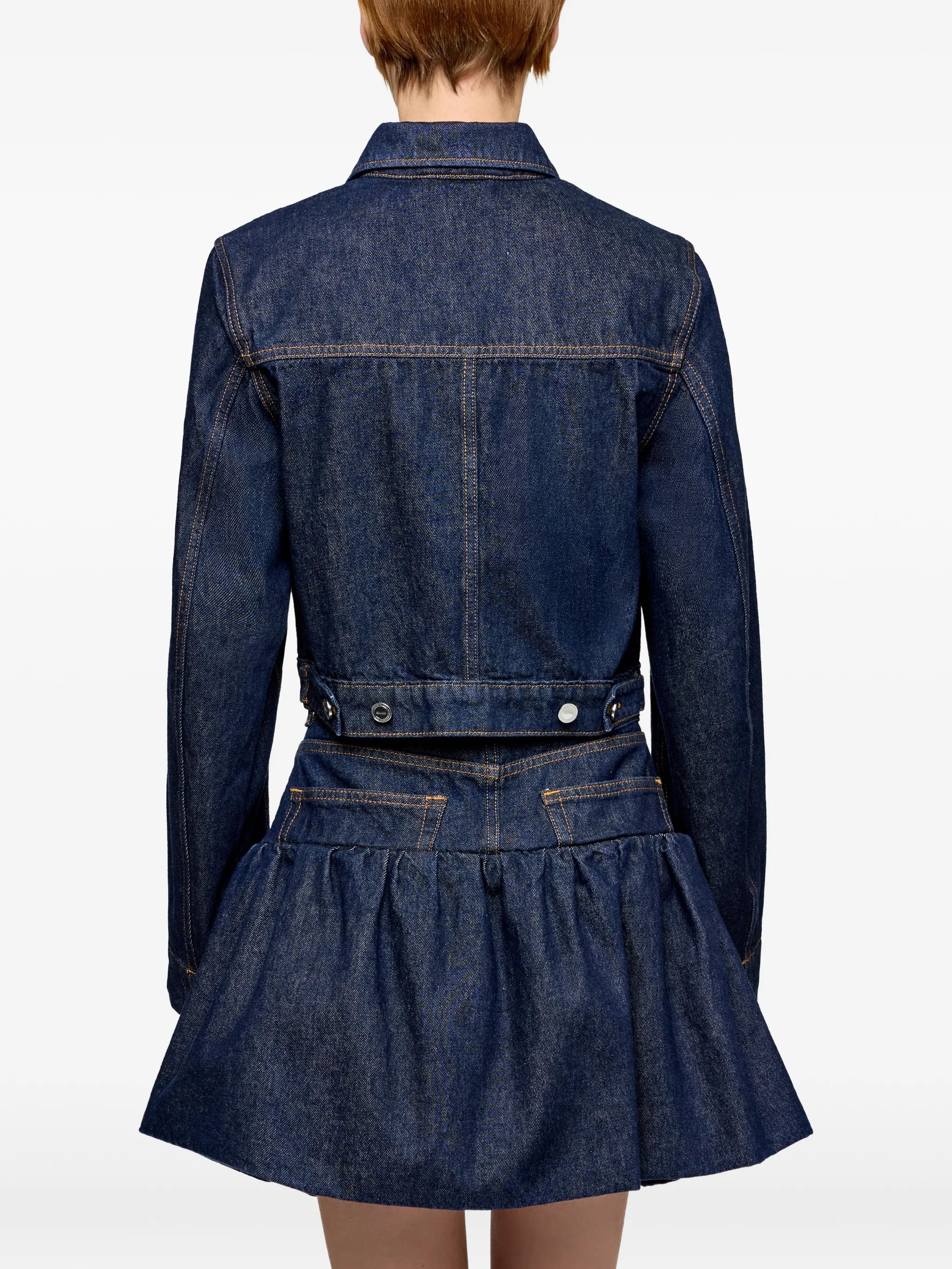 GANNI flap - pocket denim jacket