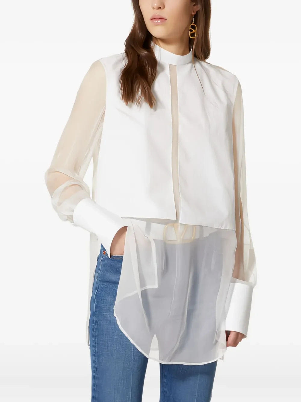 Valentino Garavani Panelled Silk Shirt