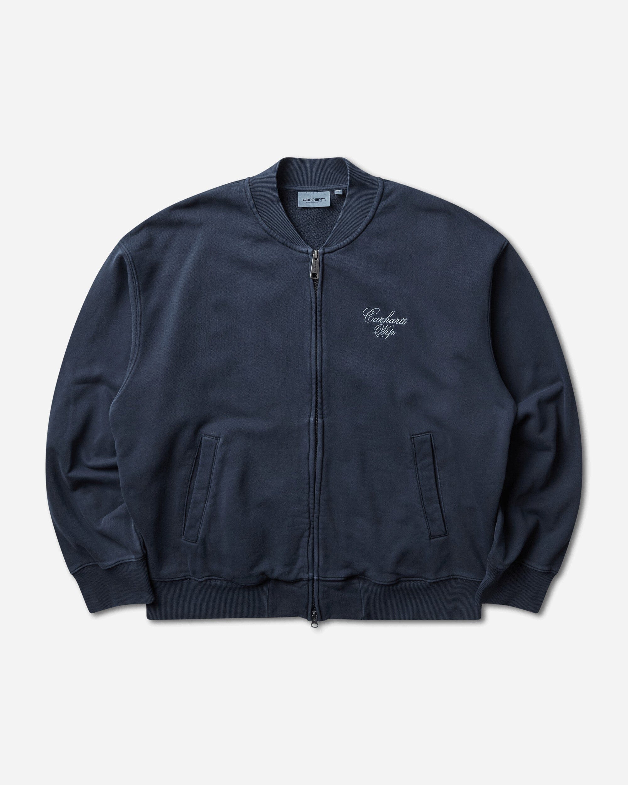 Carhartt WIP Men's Longhand Bomber Dark Navy (Garment Dyed)