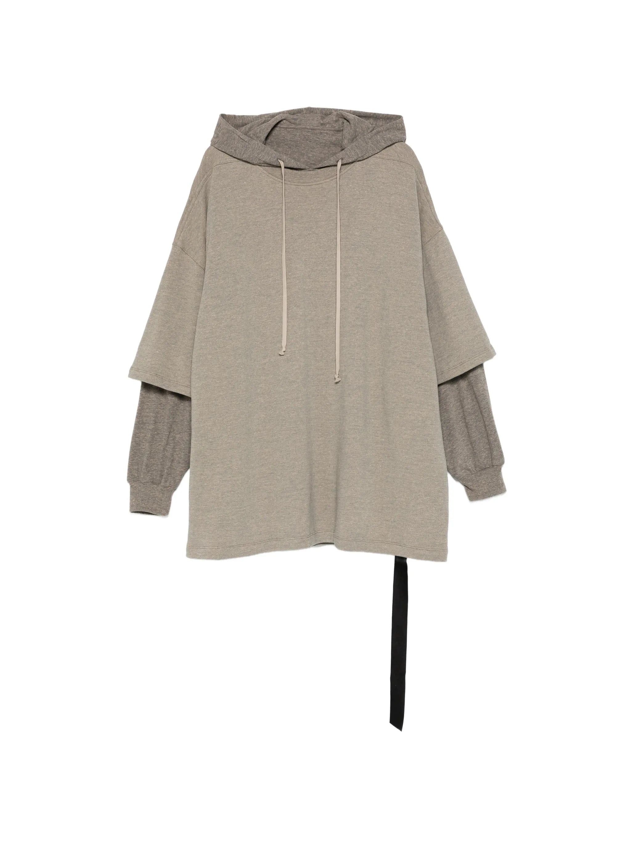 Rick Owens Drkshdw drawstring layered hoodie