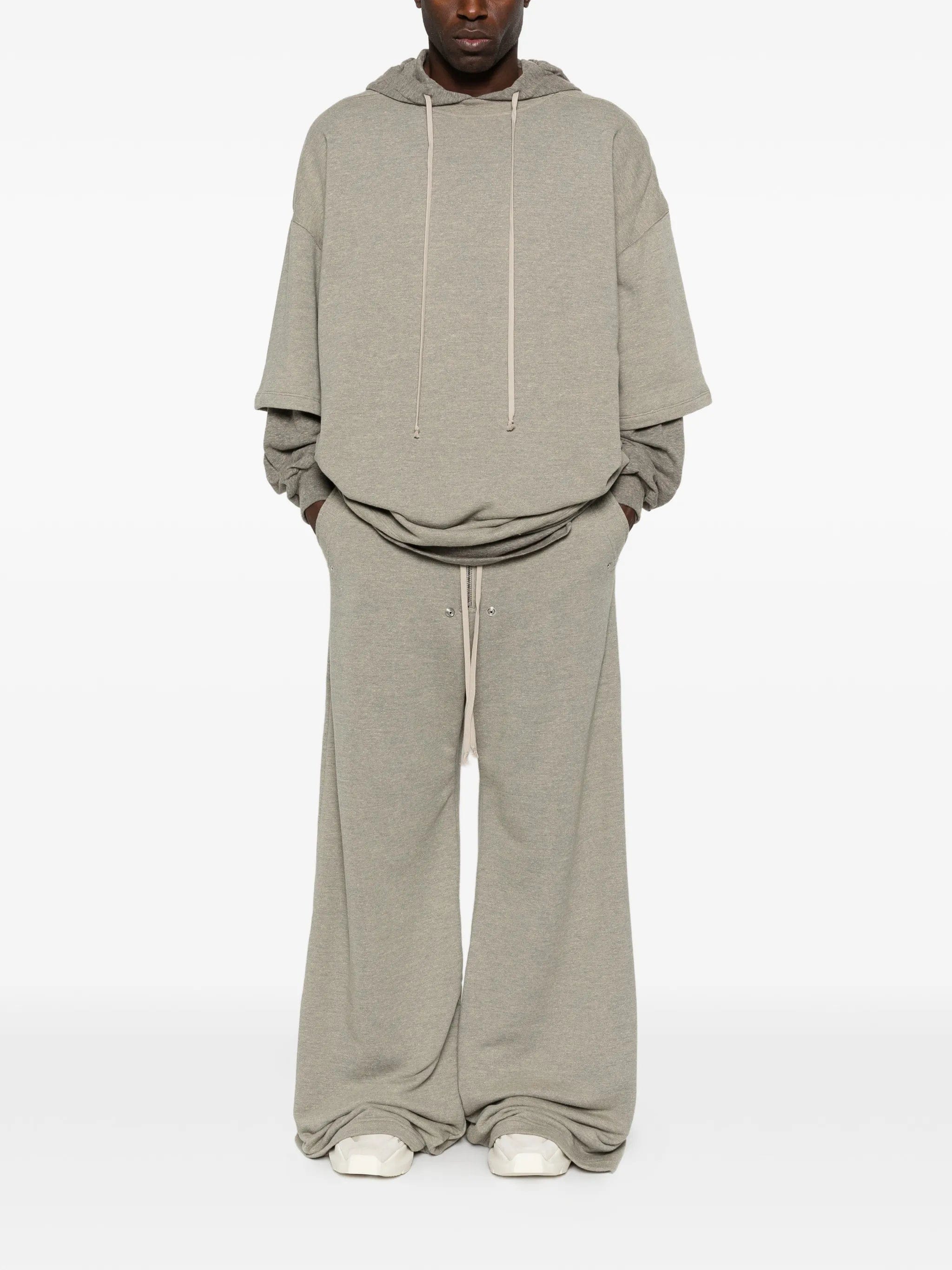 Rick Owens Drkshdw drawstring layered hoodie