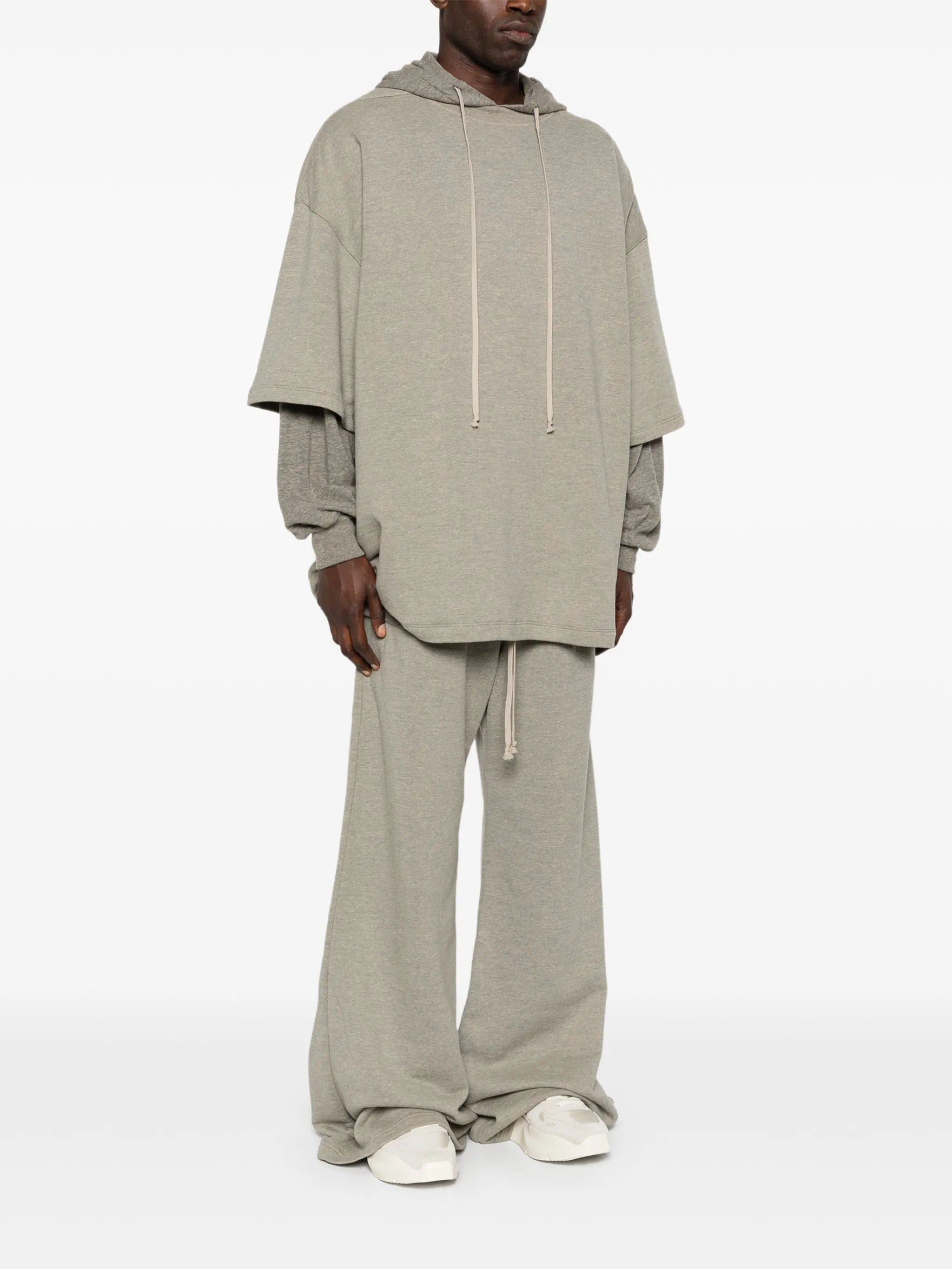 Rick Owens Drkshdw drawstring layered hoodie