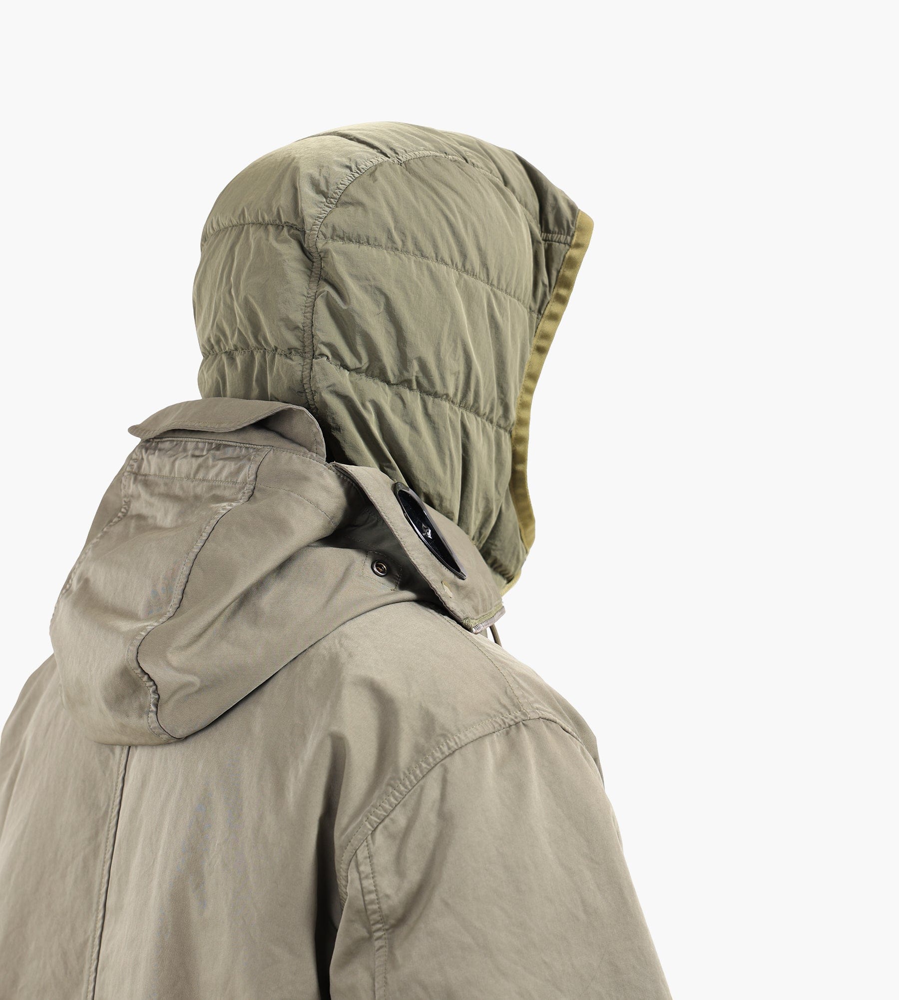C.P. Company Long Jacket In Micro Kei Capers