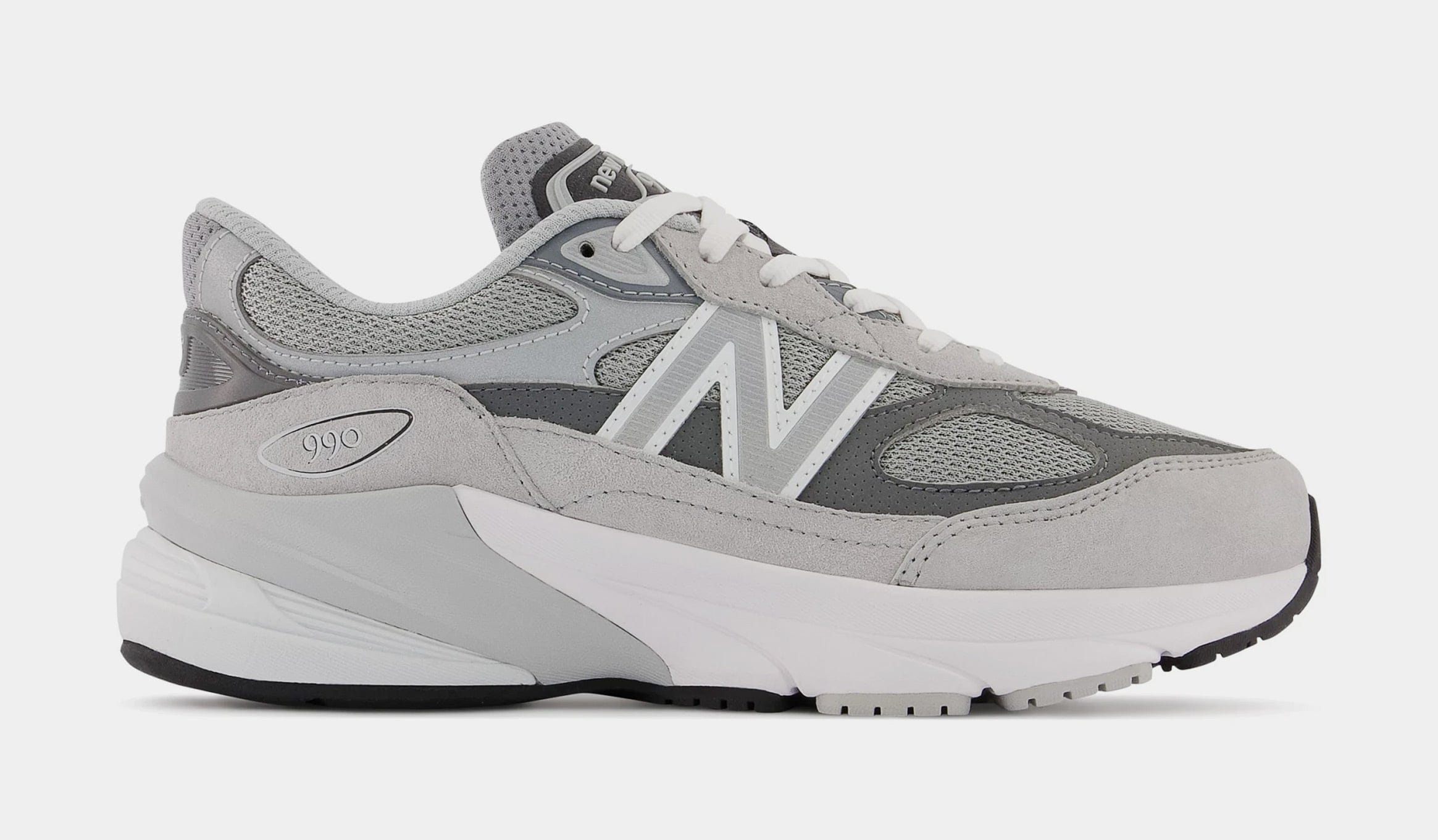 Newbalance FuelCell 990v6 Grade School Running Shoes (Grey/Silver)