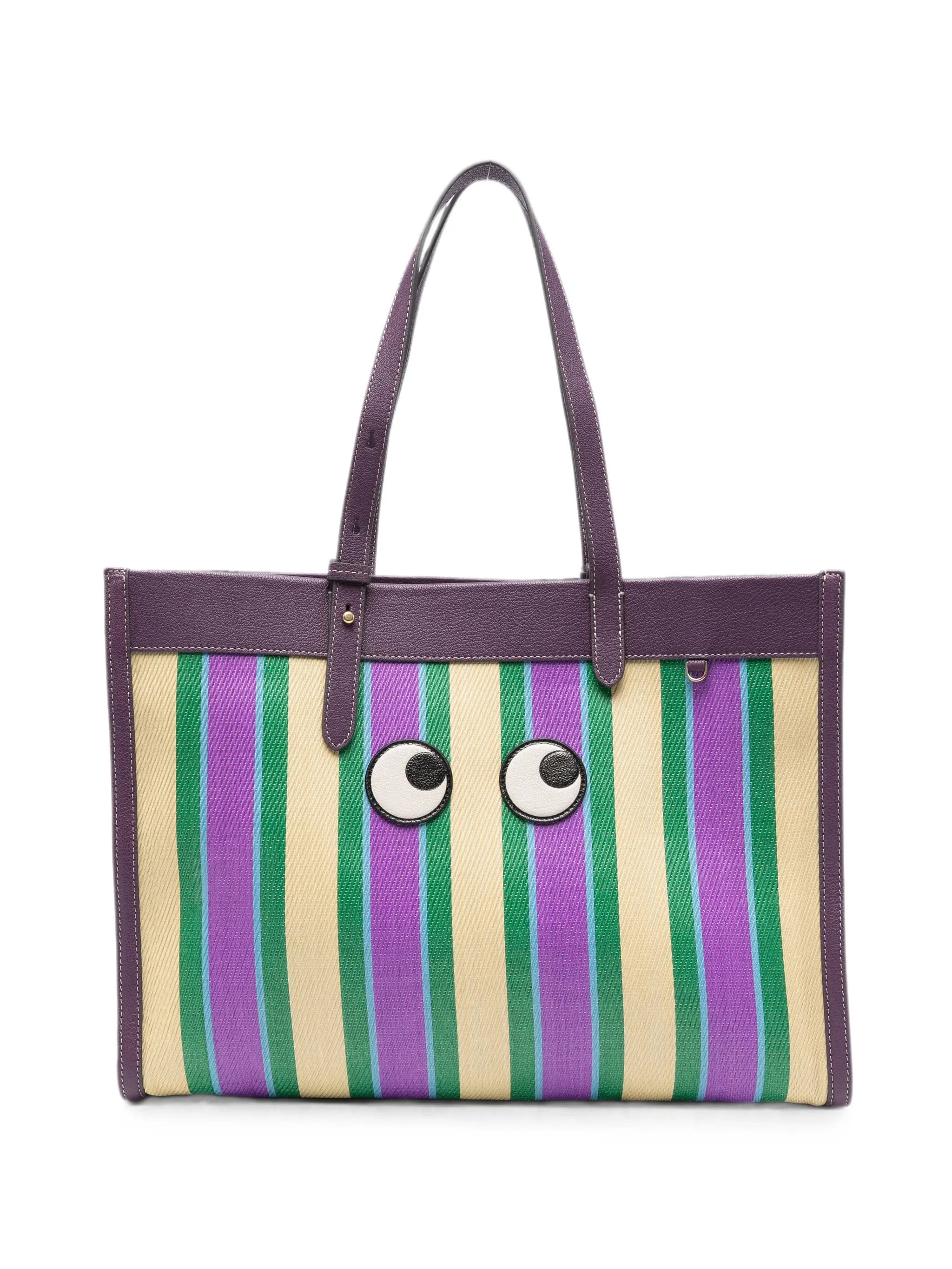 Anya Hindmarch E/W Eyes striped shoulder bag