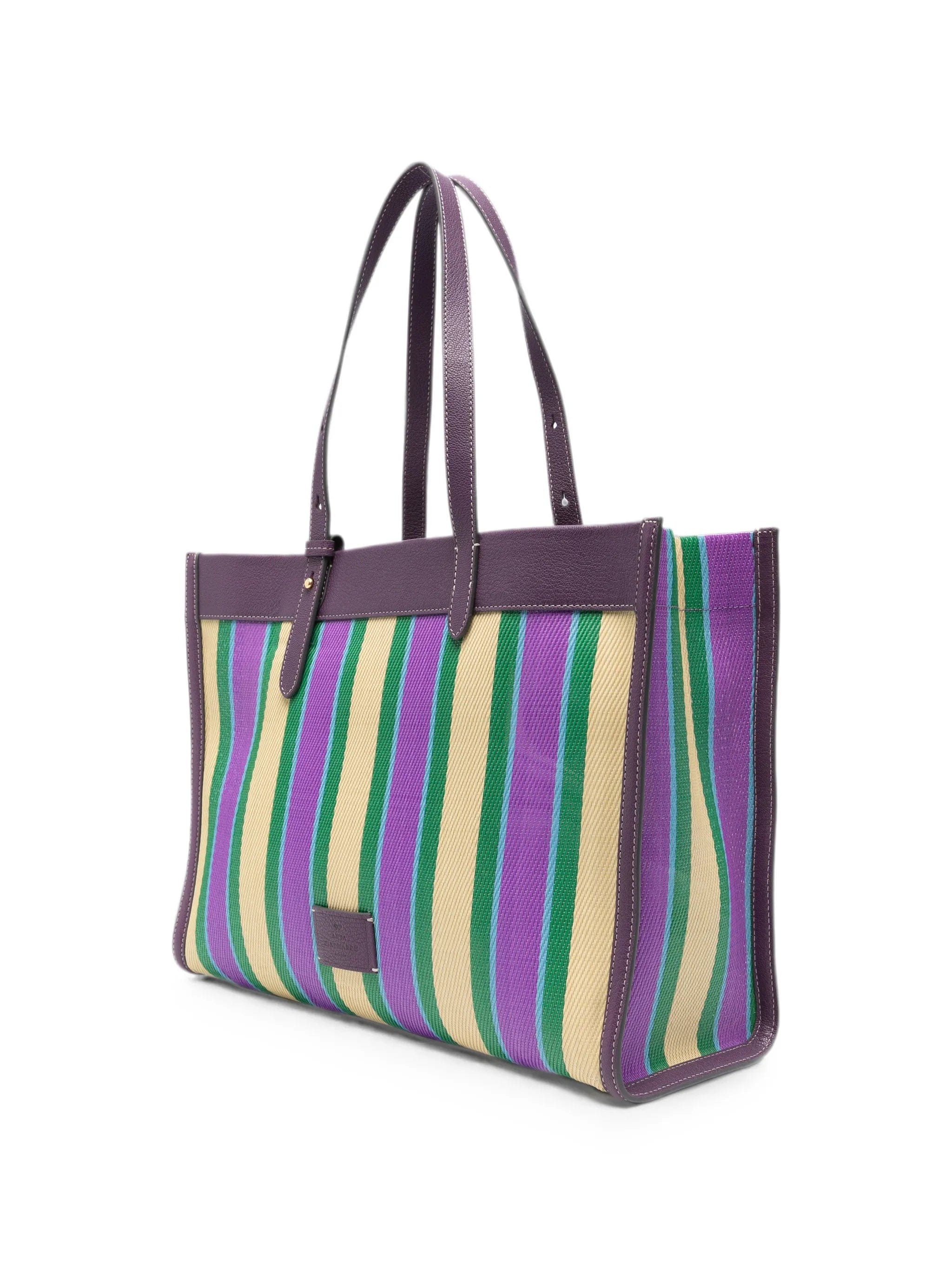 Anya Hindmarch E/W Eyes striped shoulder bag